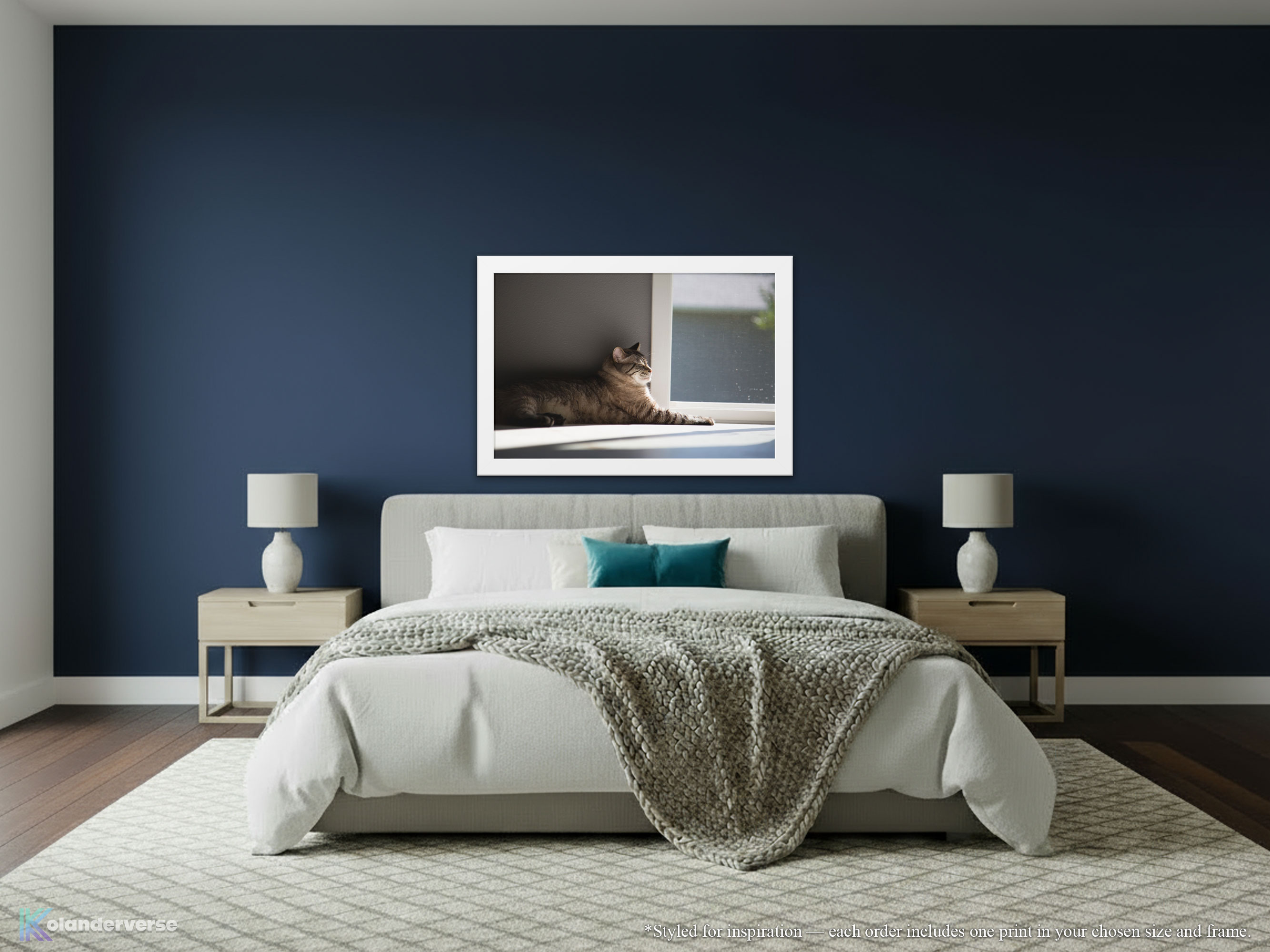 Sunlit Siamese Cat - Framed Print - Cozy Feline in Sunshine Photography #34 product thumbnail image