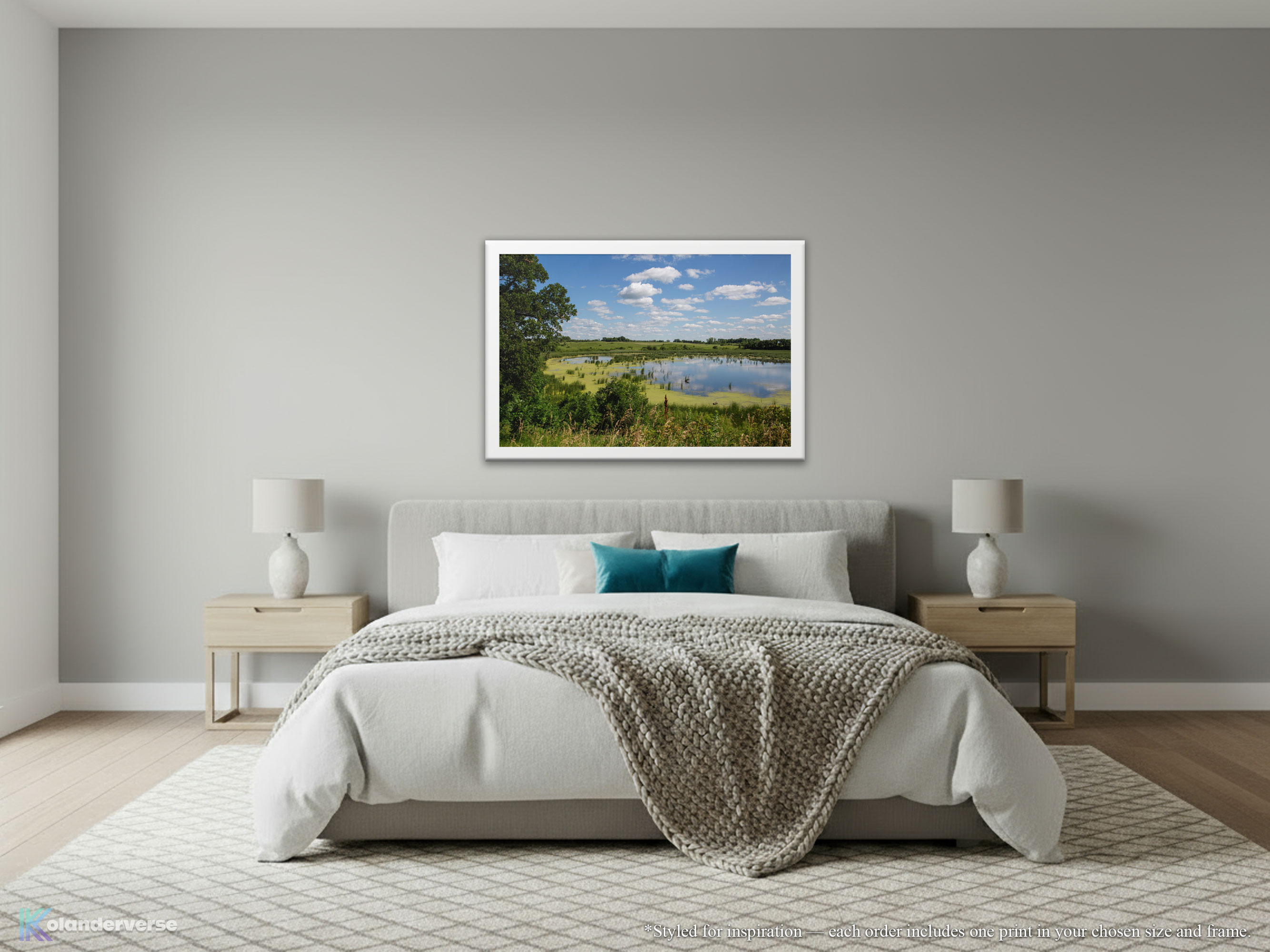 Marsh Slough Landscape - Framed Print - Blue Sky Reflection with Reeds and Green Water Scene Photography #35 product thumbnail image Marsh Slough Landscape - Framed Print - Blue Sky Reflection with Reeds and Green Water Scene Photography #35 product thumbnail image