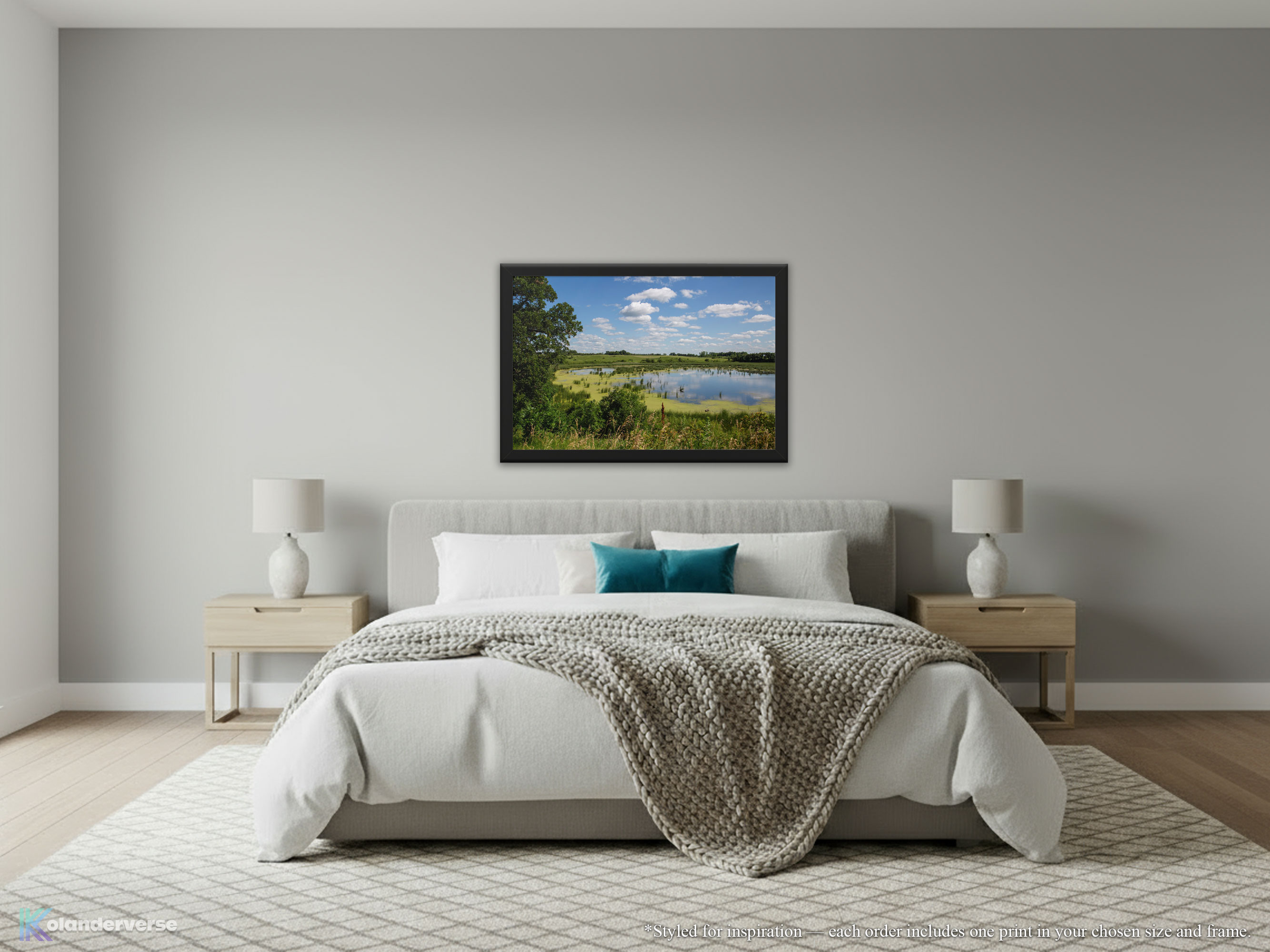 Marsh Slough Landscape - Framed Print - Blue Sky Reflection with Reeds and Green Water Scene Photography #35 product thumbnail image Marsh Slough Landscape - Framed Print - Blue Sky Reflection with Reeds and Green Water Scene Photography #35 product thumbnail image