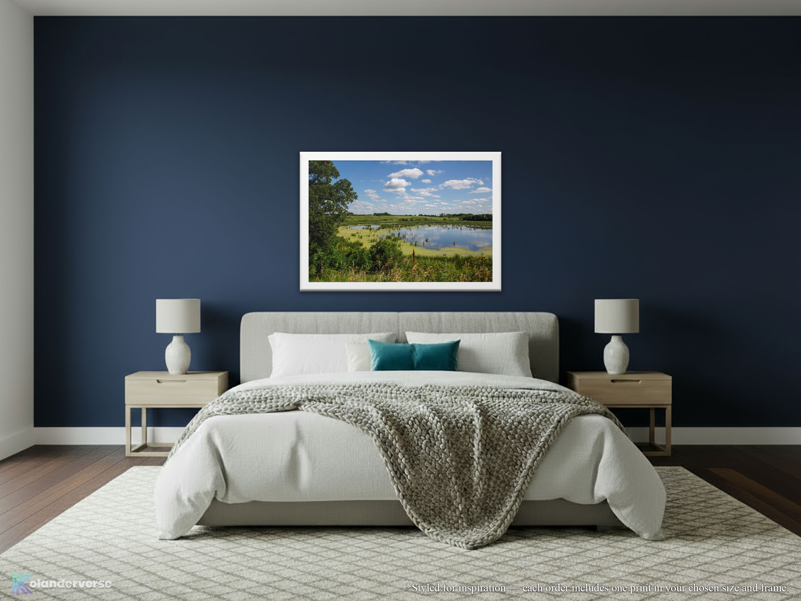 Marsh Slough Landscape - Framed Print - Blue Sky Reflection with Reeds and Green Water Scene Photography #35 product thumbnail image Marsh Slough Landscape - Framed Print - Blue Sky Reflection with Reeds and Green Water Scene Photography #35 product thumbnail image