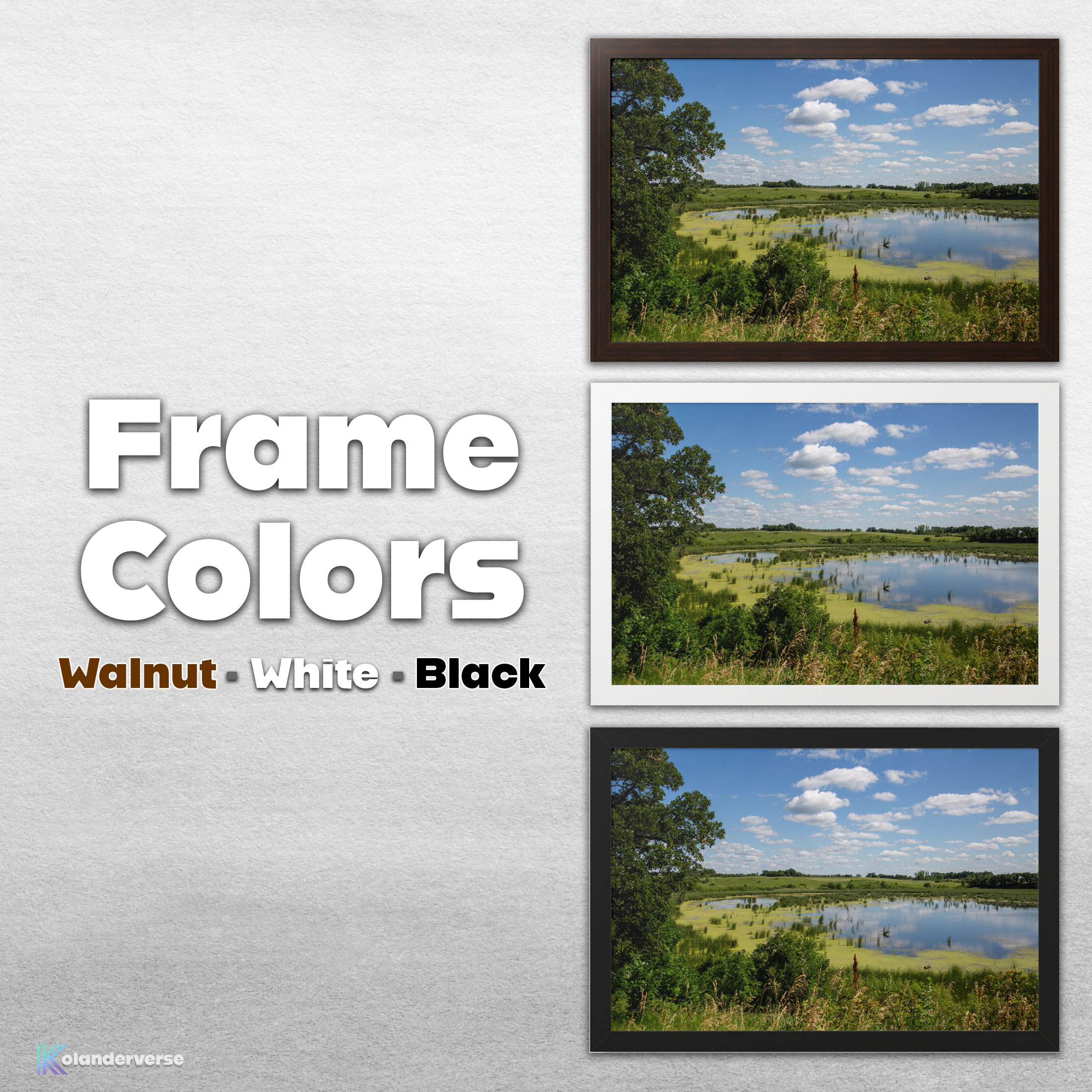 Marsh Slough Landscape - Framed Print - Blue Sky Reflection with Reeds and Green Water Scene Photography #35 product thumbnail image Marsh Slough Landscape - Framed Print - Blue Sky Reflection with Reeds and Green Water Scene Photography #35 product thumbnail image