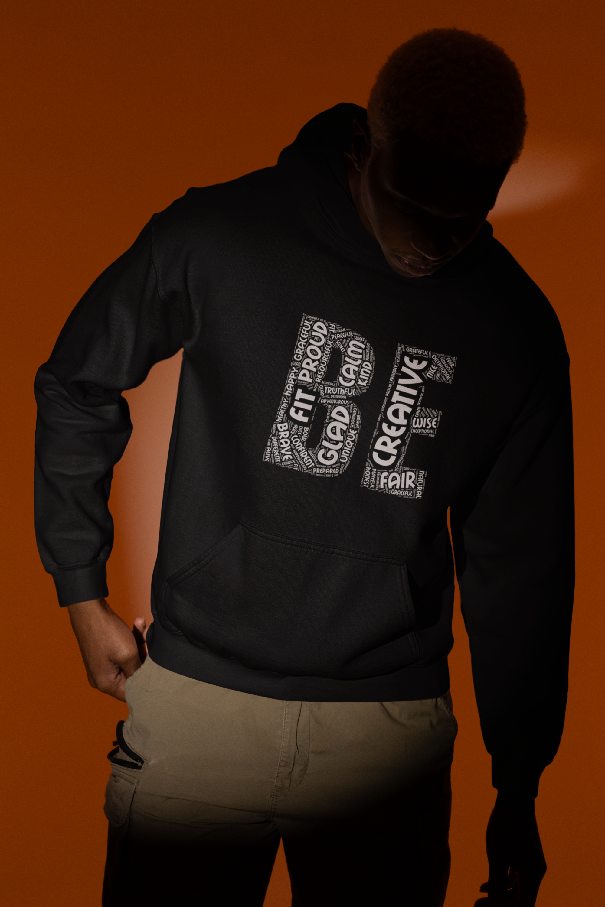 BE Graphic Hoodie — Empowering Minimalist Statement Pullover product thumbnail image BE Graphic Hoodie — Empowering Minimalist Statement Pullover product thumbnail image