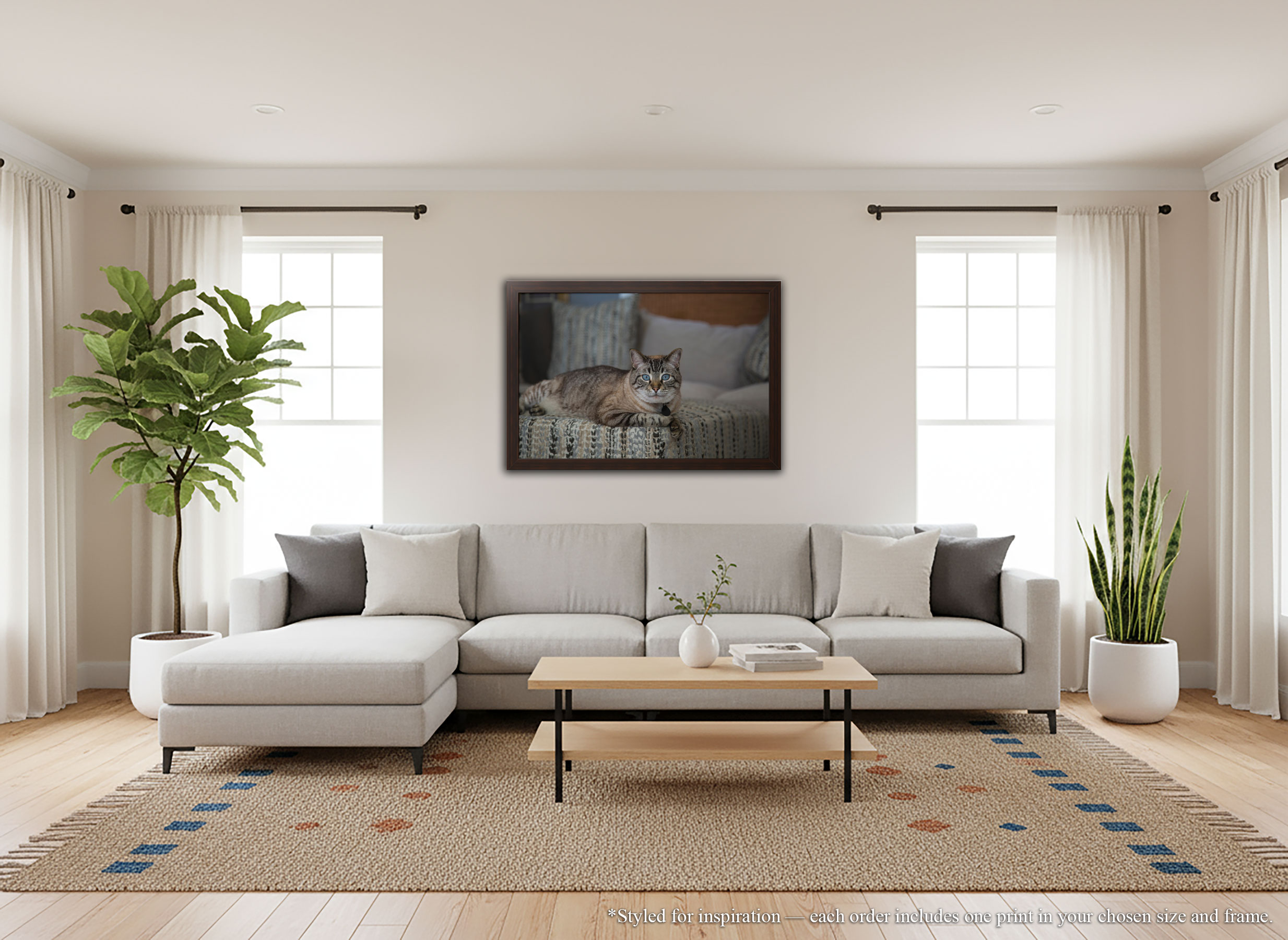 Blue-Eyed Siamese Lynx Point Cat - Framed Print – Elegant Feline Photography #36 product thumbnail image Blue-Eyed Siamese Lynx Point Cat - Framed Print – Elegant Feline Photography #36 product thumbnail image