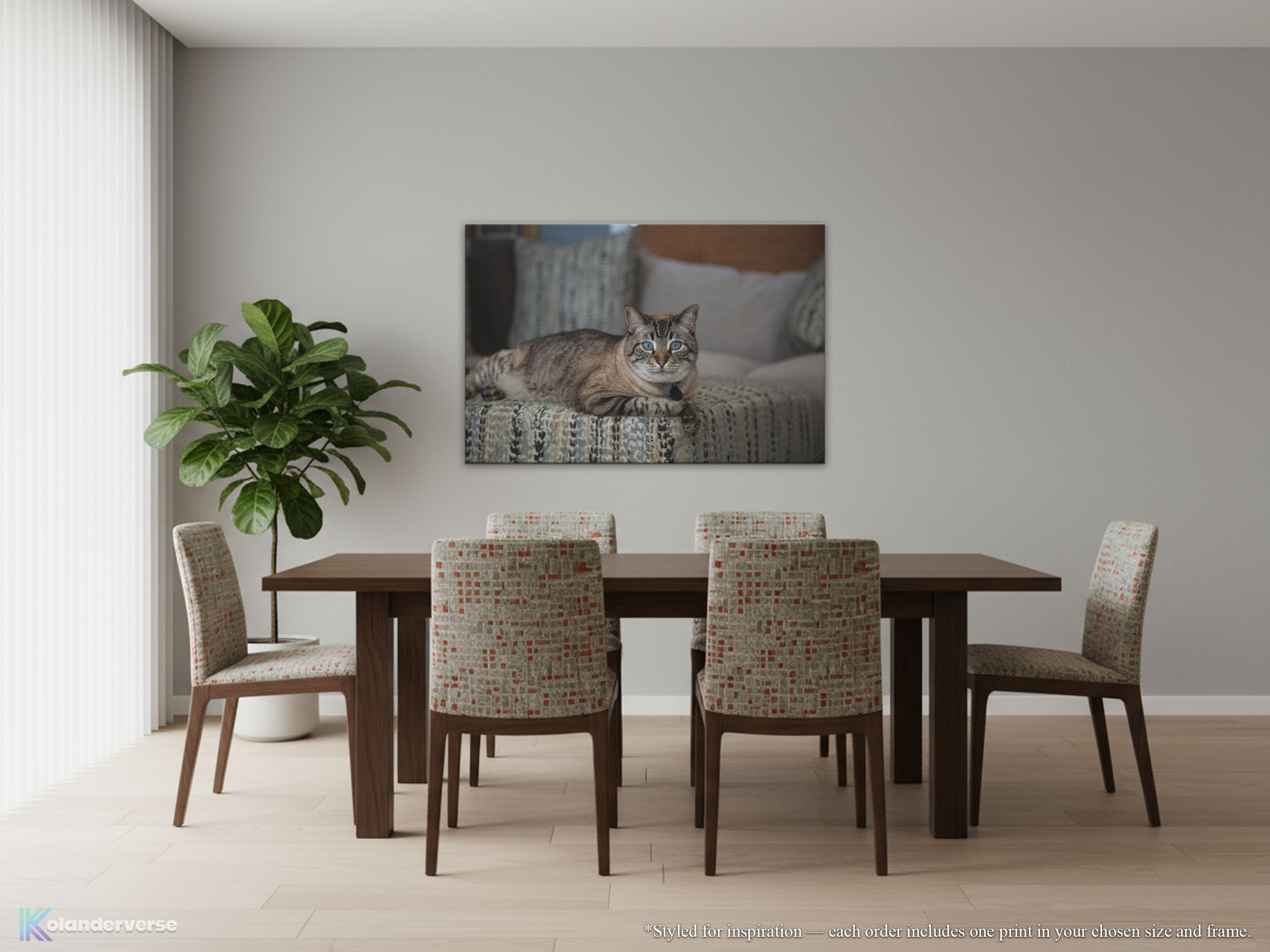 Blue-Eyed Siamese Lynx Point Cat - Canvas Print – Elegant Feline Photography #36 product thumbnail image Blue-Eyed Siamese Lynx Point Cat - Canvas Print – Elegant Feline Photography #36 product thumbnail image