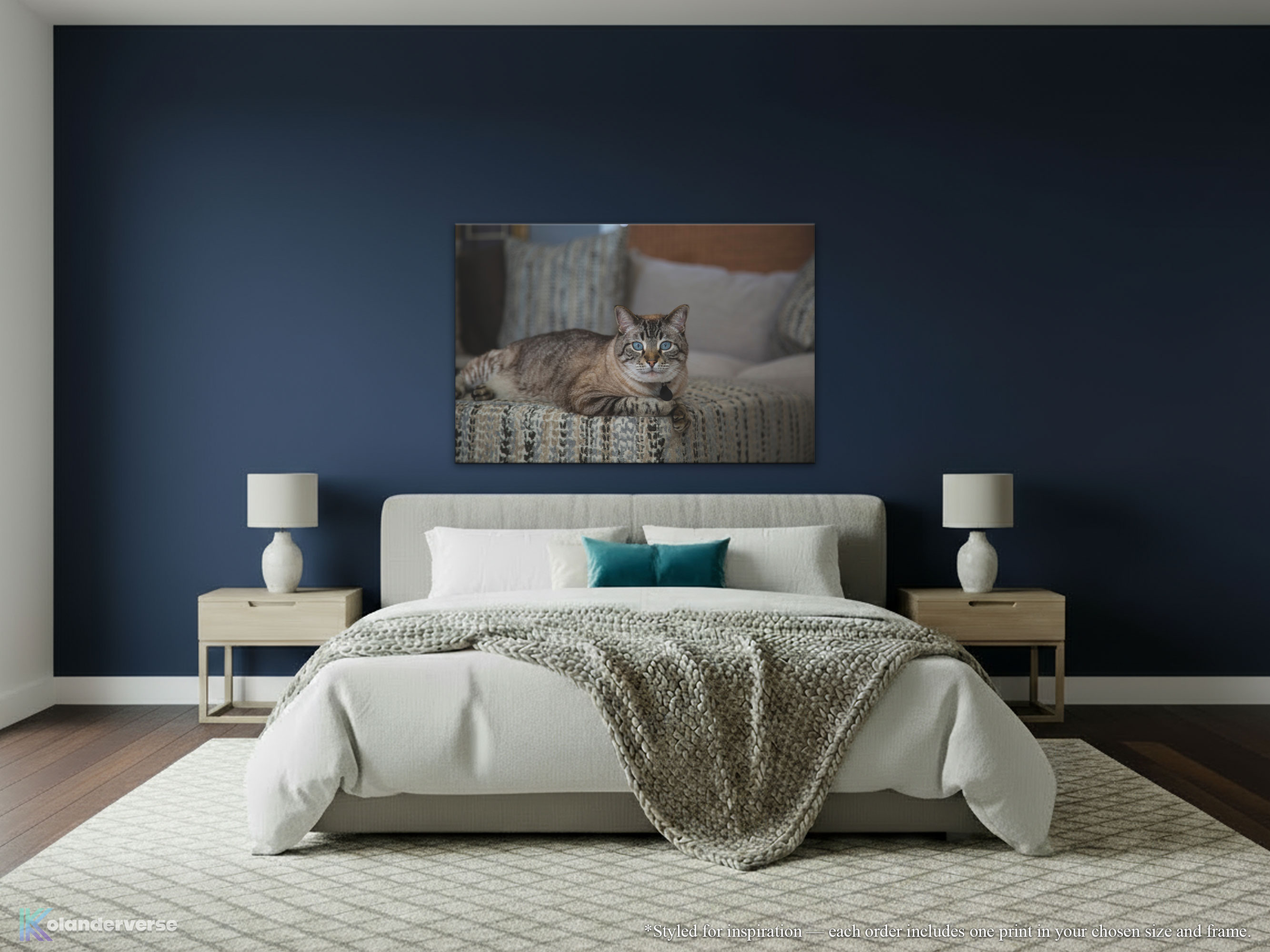 Blue-Eyed Siamese Lynx Point Cat - Canvas Print – Elegant Feline Photography #36 product thumbnail image Blue-Eyed Siamese Lynx Point Cat - Canvas Print – Elegant Feline Photography #36 product thumbnail image