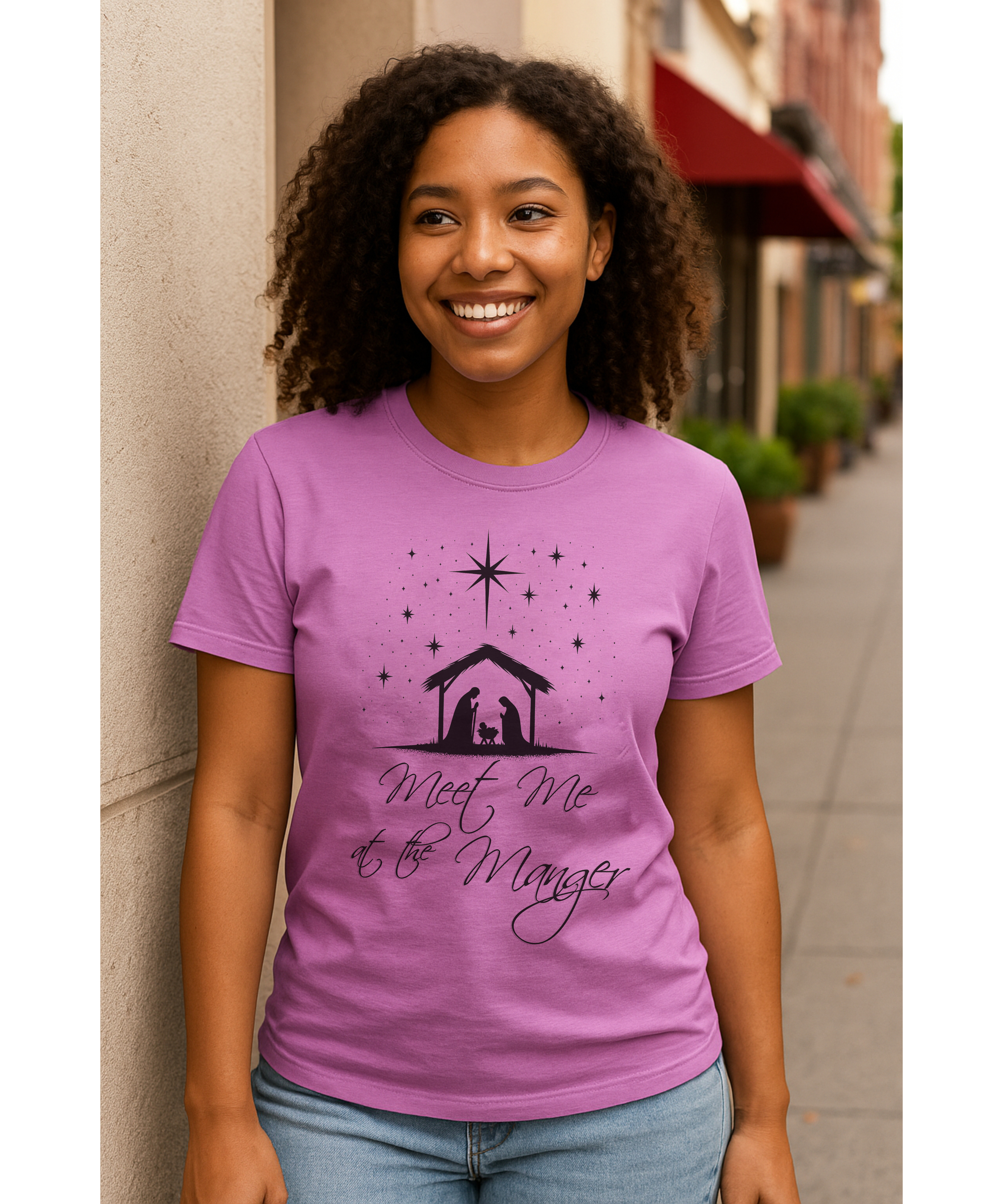 Meet Me at the Manger Christian Christmas Softstyle T-Shirt | Nativity Scene Faith Tee | Luke 2:11 Bible Verse Shirt for the Holidays, Christmas Apparel, Faithwear, Christ Meet Me at the Manger Christian Christmas Softstyle T-Shirt | Nativity Scene Faith Tee | Luke 2:11 Bible Verse Shirt for the Holidays, Christmas Apparel, Faithwear, Christ