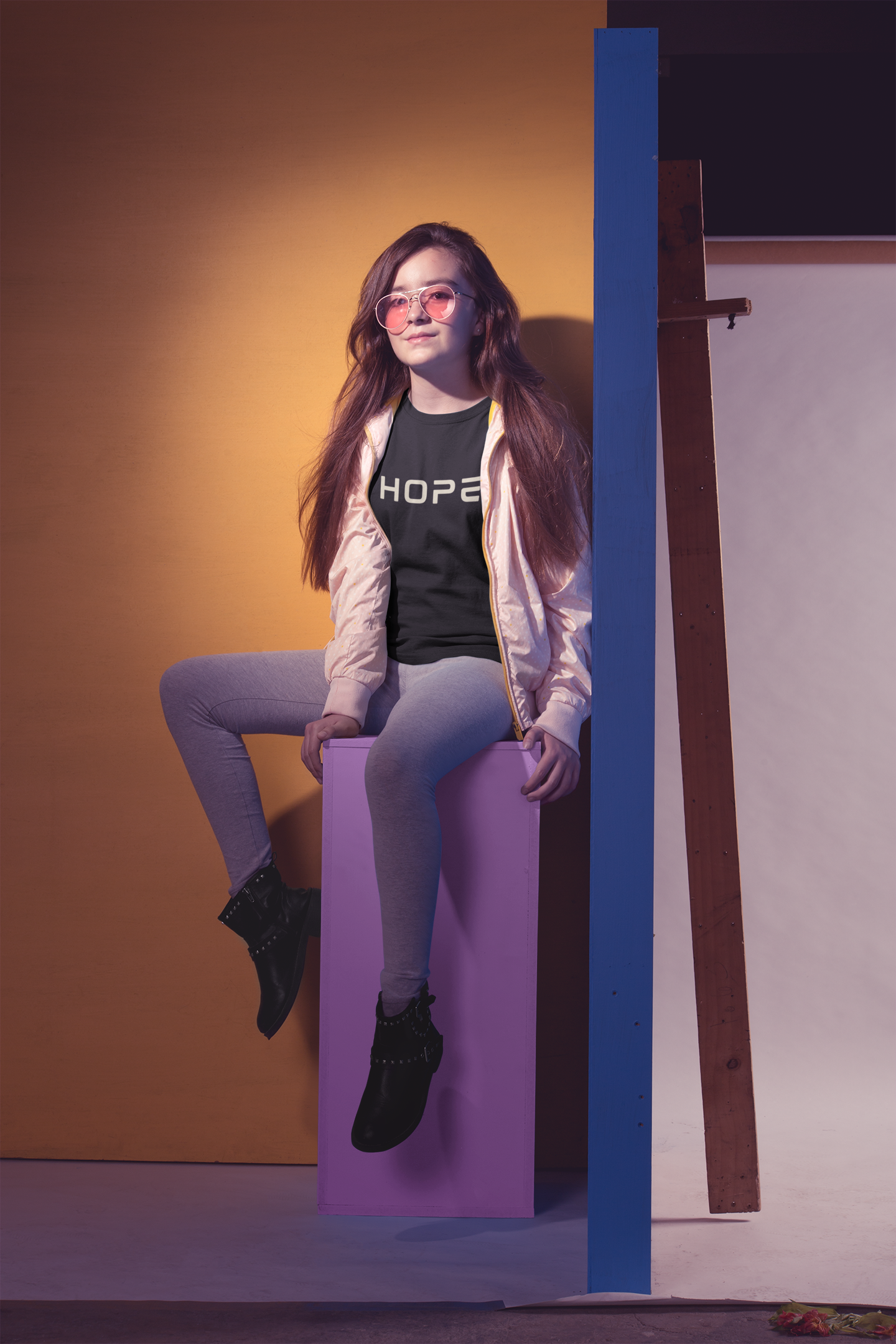 Girl's Youth Tee — 'HOPE' Minimalist Graphic Tee