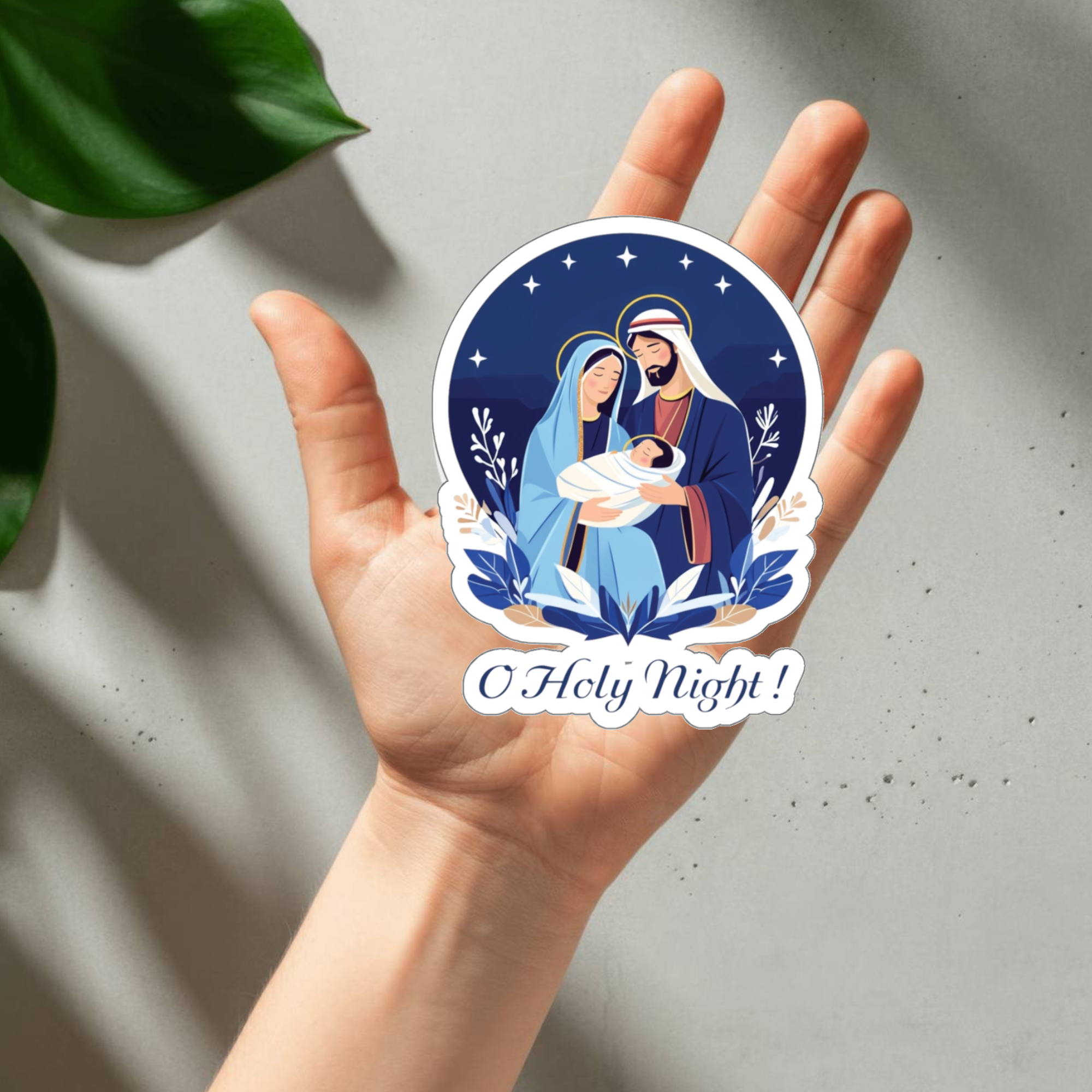 O Holy Night Sticker , Nativity Scene Mary & Joseph Christmas Faith Vinyl Sticker product thumbnail image O Holy Night Sticker , Nativity Scene Mary & Joseph Christmas Faith Vinyl Sticker product thumbnail image