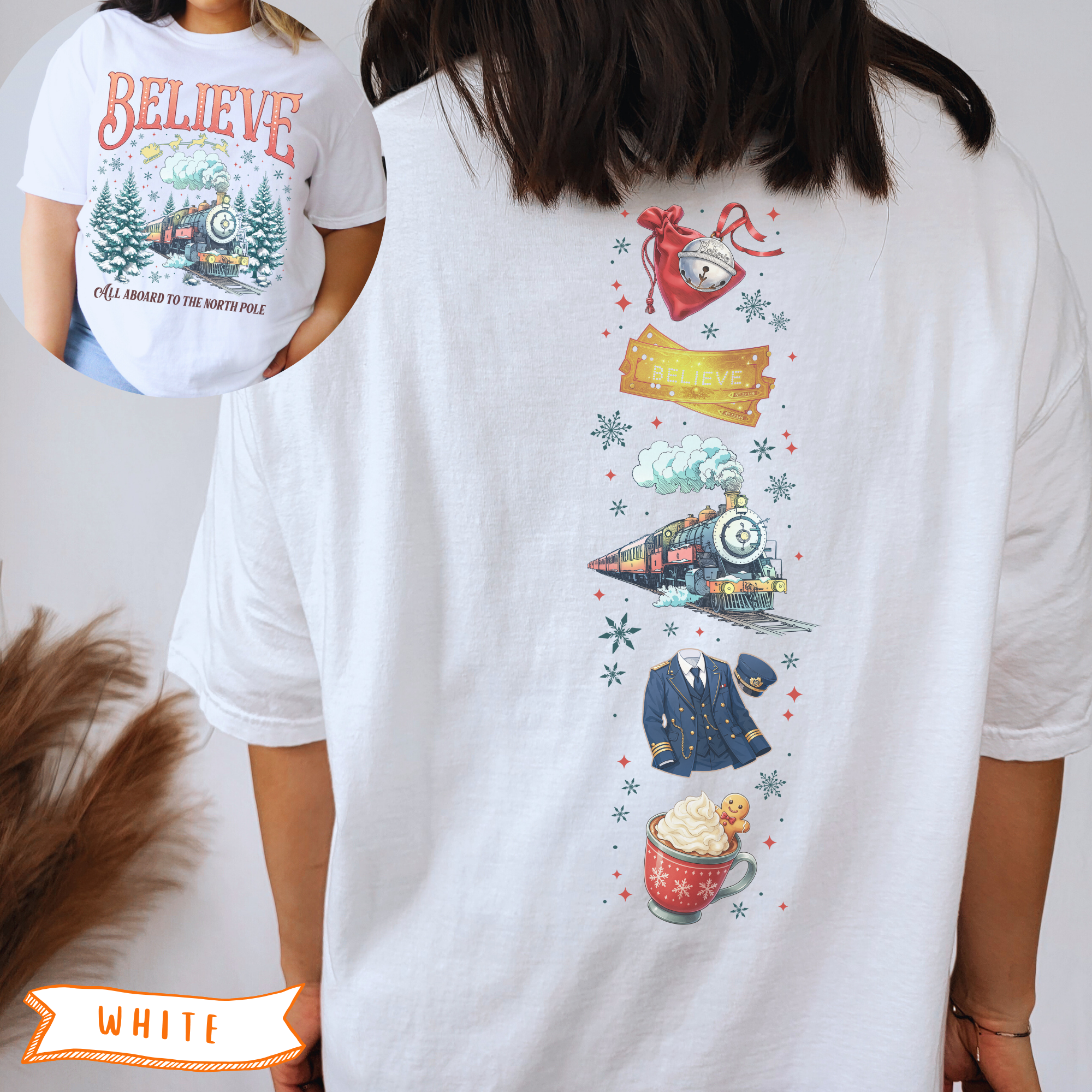 Believe North Pole Train T‑Shirt Believe North Pole Train T‑Shirt