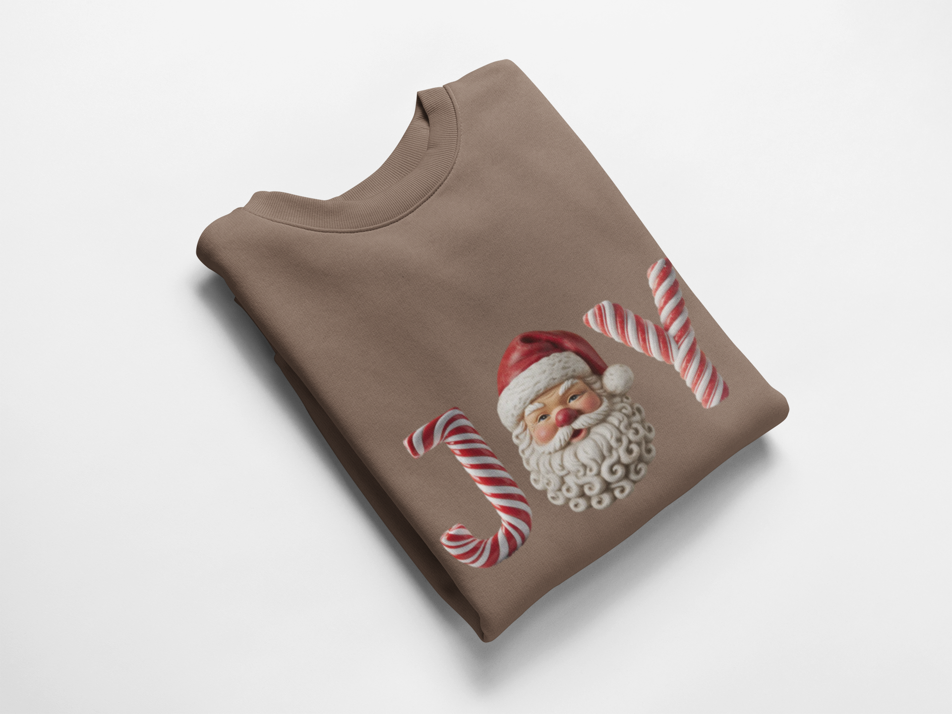 Joy Santa Candy Cane Sweatshirt — Christmas Holiday Crewneck product thumbnail image