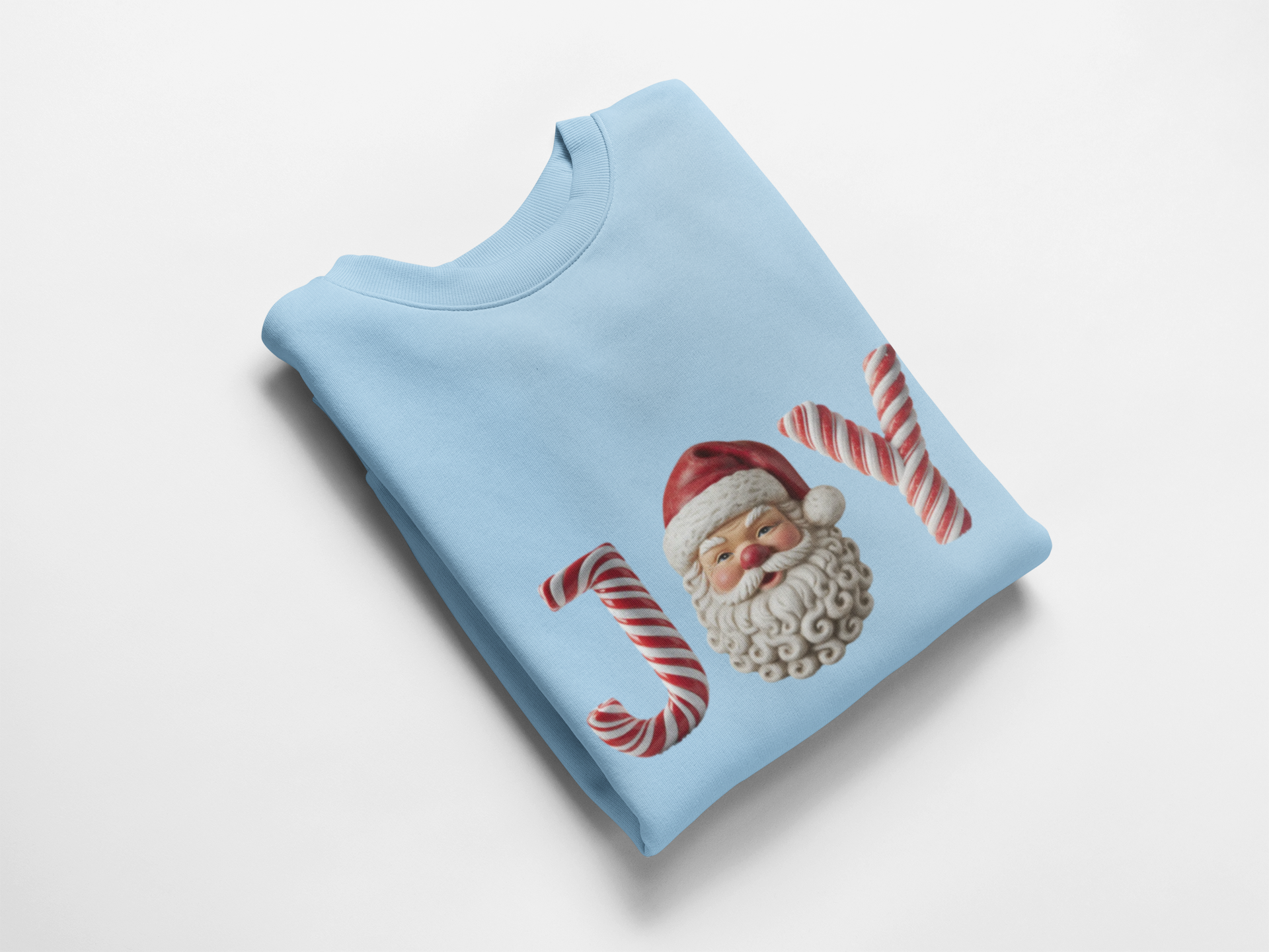 Joy Santa Candy Cane Sweatshirt — Christmas Holiday Crewneck product thumbnail image Joy Santa Candy Cane Sweatshirt — Christmas Holiday Crewneck product thumbnail image