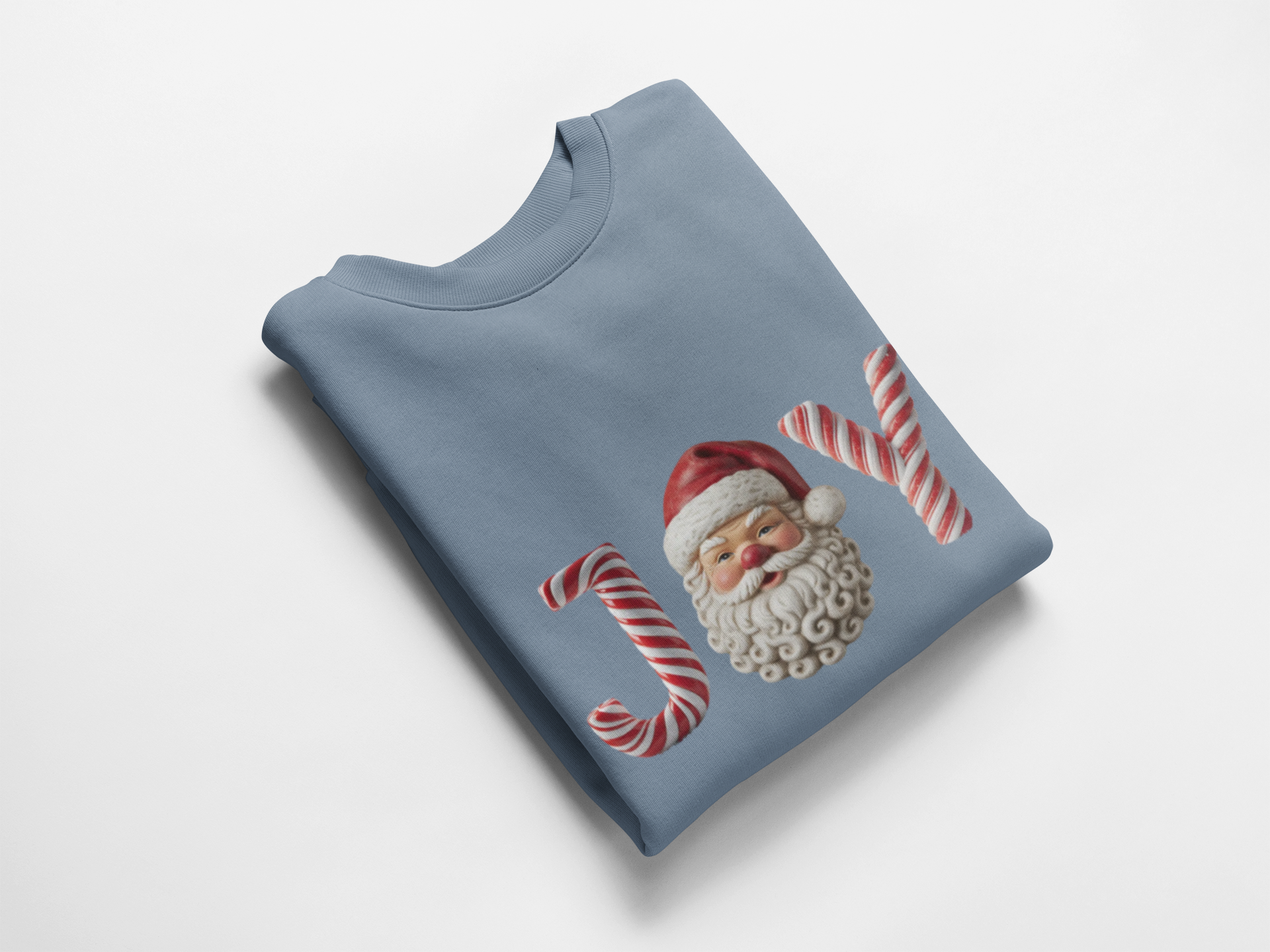 Joy Santa Candy Cane Sweatshirt — Christmas Holiday Crewneck product thumbnail image Joy Santa Candy Cane Sweatshirt — Christmas Holiday Crewneck product thumbnail image