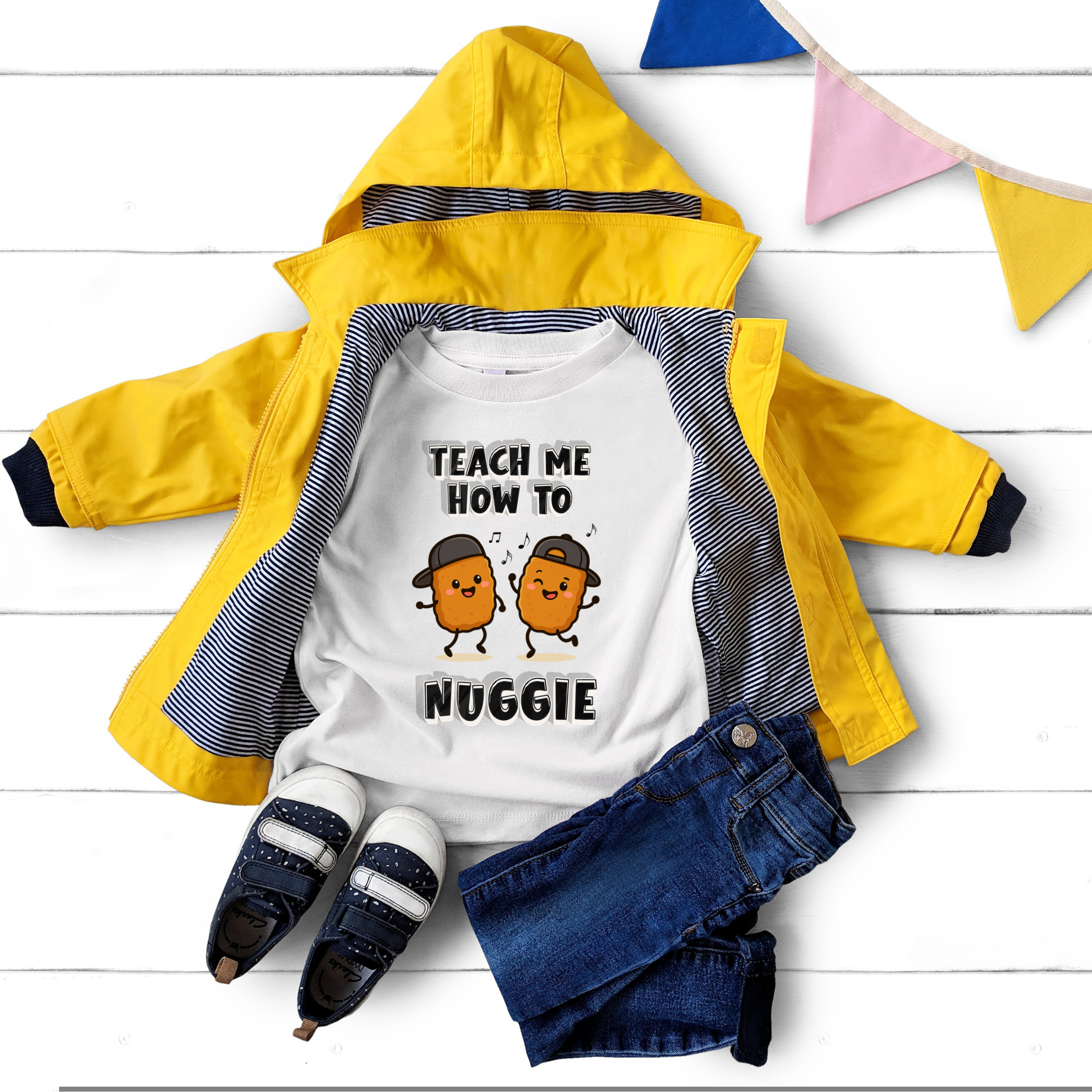 Infant Tee "Teach Me How To Nuggie" Cute Nugget Baby Shirt