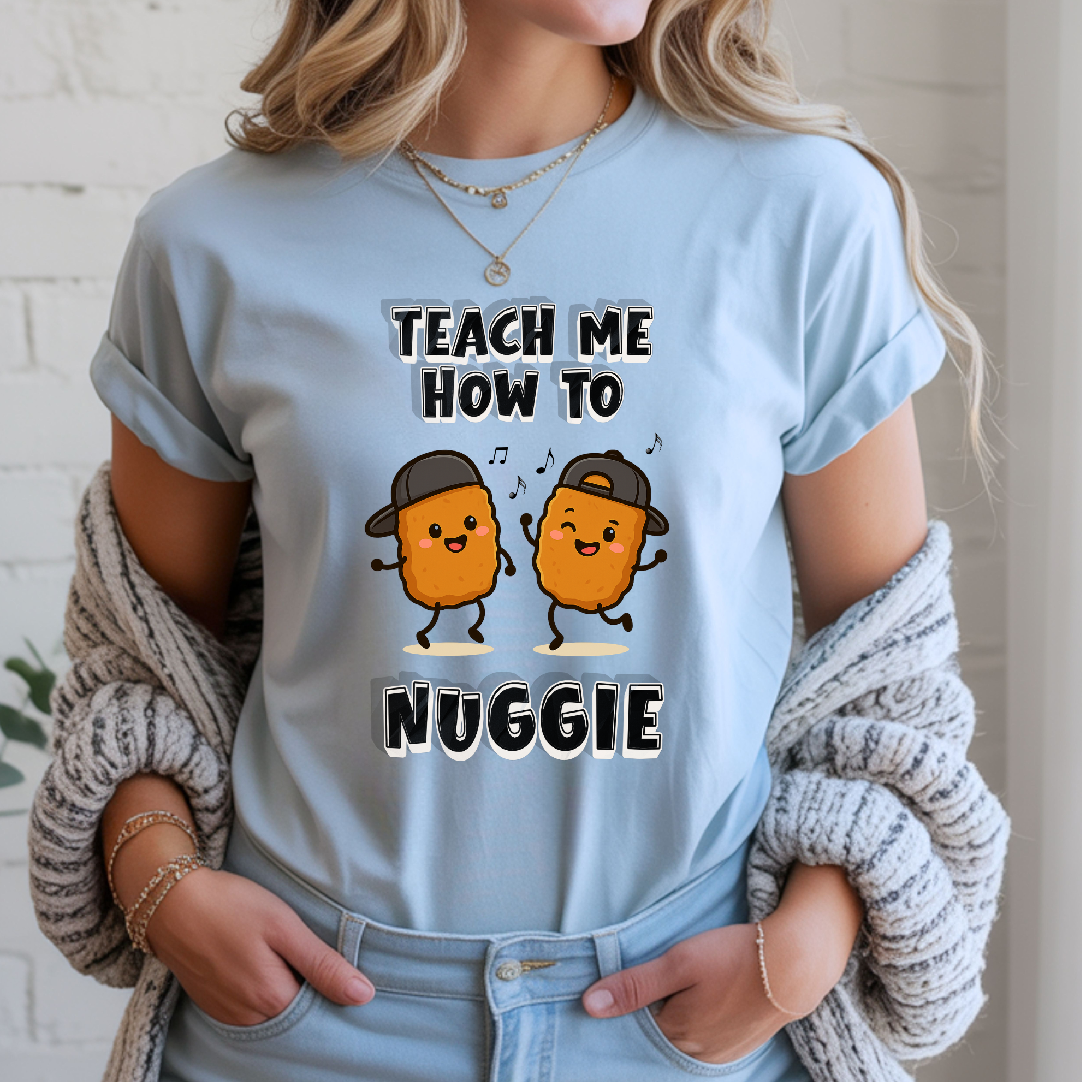 Unisex -Teach Me How to Nuggie Graphic Tee product thumbnail image Unisex -Teach Me How to Nuggie Graphic Tee product thumbnail image