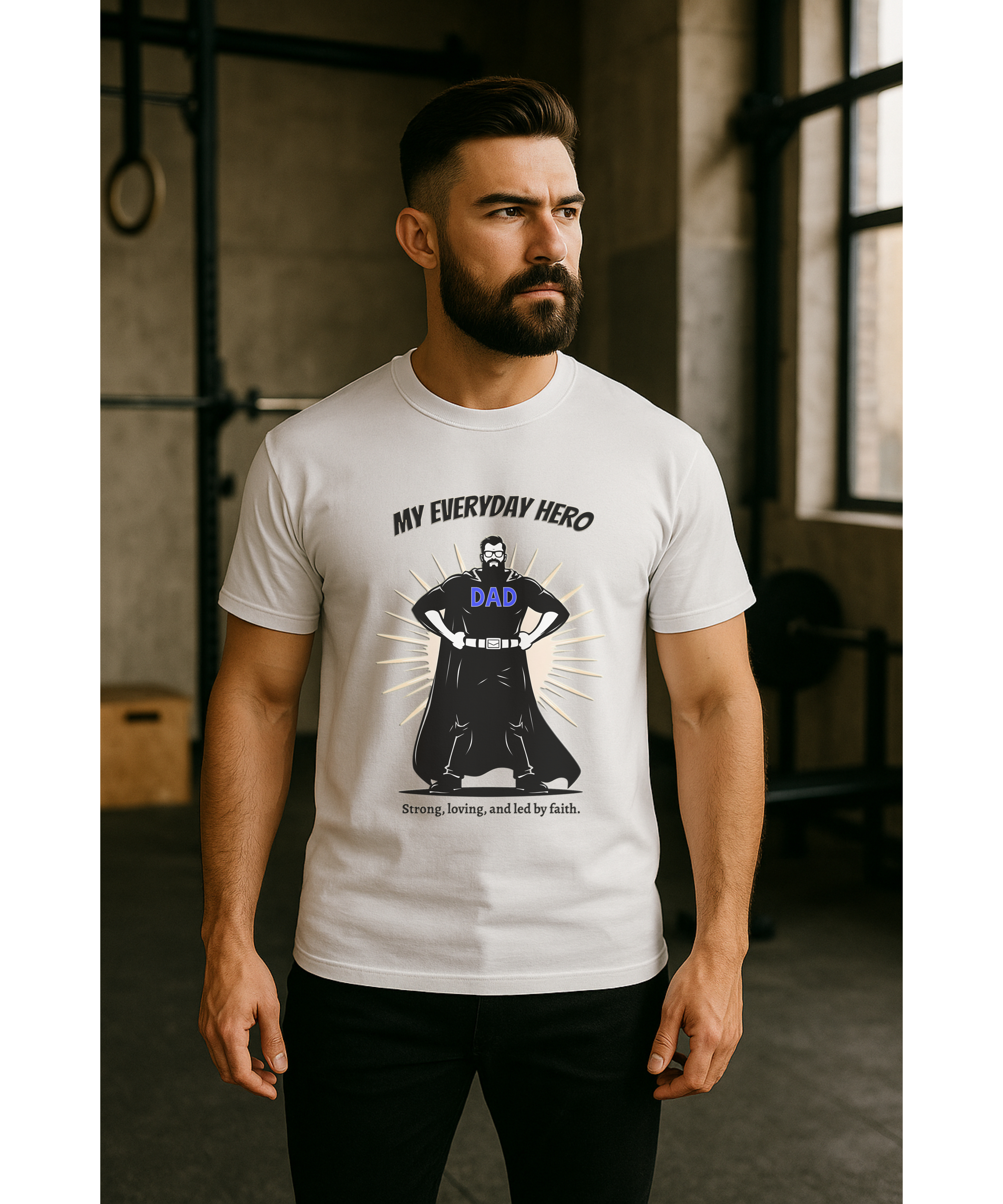 Dad My Everyday Hero Christian Dad T-Shirt — “My Everyday Hero” Faith-Inspired Shirt | Strong Father Bible Verse Tee | Christian Gifts for Dads | Best Dads Ever product thumbnail image Dad My Everyday Hero Christian Dad T-Shirt — “My Everyday Hero” Faith-Inspired Shirt | Strong Father Bible Verse Tee | Christian Gifts for Dads | Best Dads Ever product thumbnail image