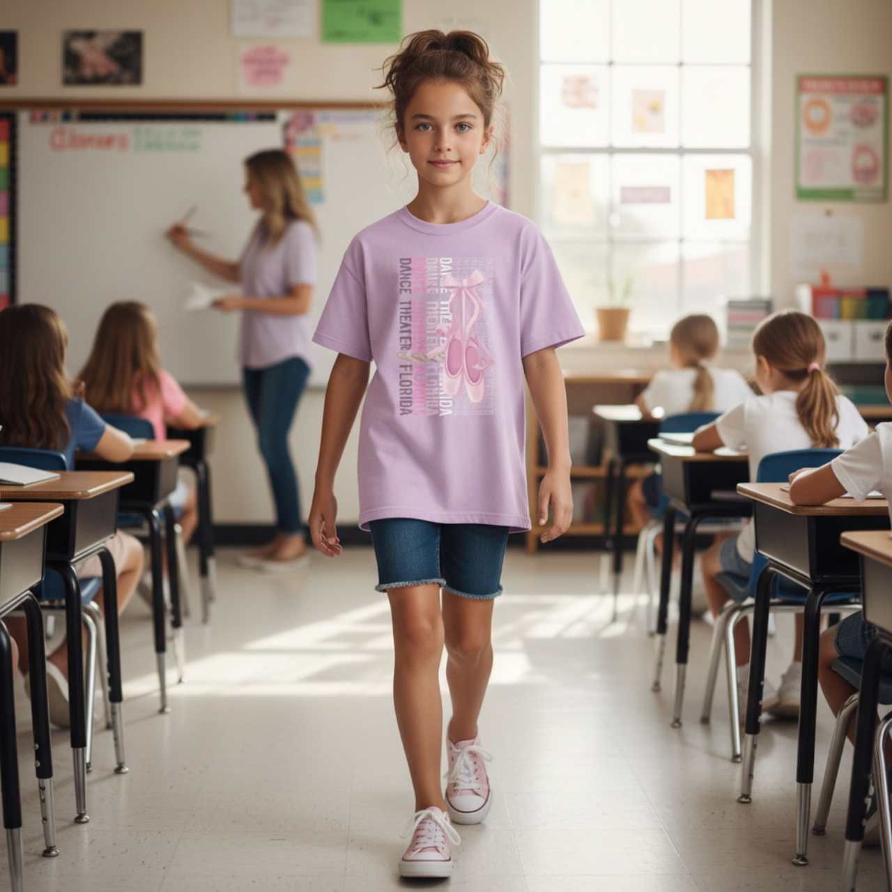 DTOF KIDS - Youth Size Dance Tee — Pink Ballet Slippers Theater Class Shirt product thumbnail image DTOF KIDS - Youth Size Dance Tee — Pink Ballet Slippers Theater Class Shirt product thumbnail image