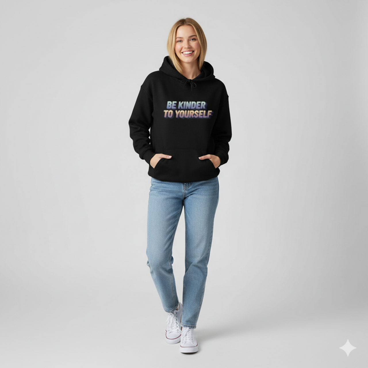 Be Kinder To Yourself Hoodie — Positive Mental Health Comfort Sweatshirt product thumbnail image Be Kinder To Yourself Hoodie — Positive Mental Health Comfort Sweatshirt product thumbnail image