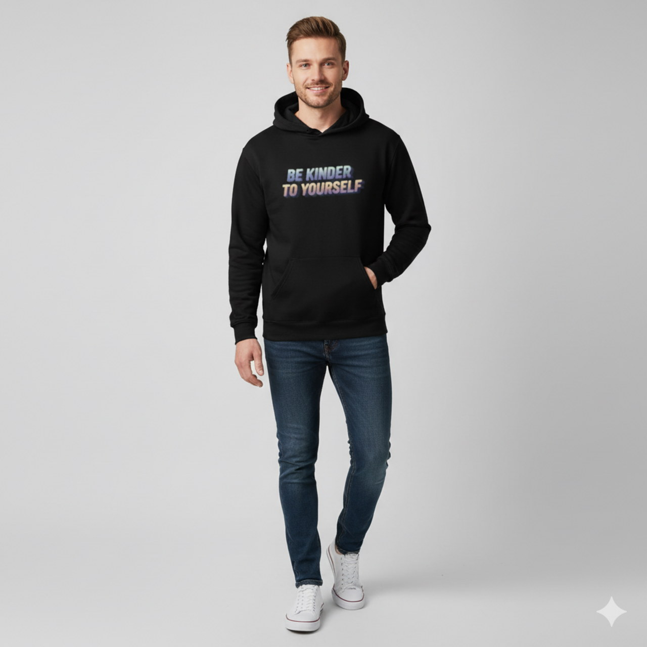Be Kinder To Yourself Hoodie — Positive Mental Health Comfort Sweatshirt product thumbnail image Be Kinder To Yourself Hoodie — Positive Mental Health Comfort Sweatshirt product thumbnail image