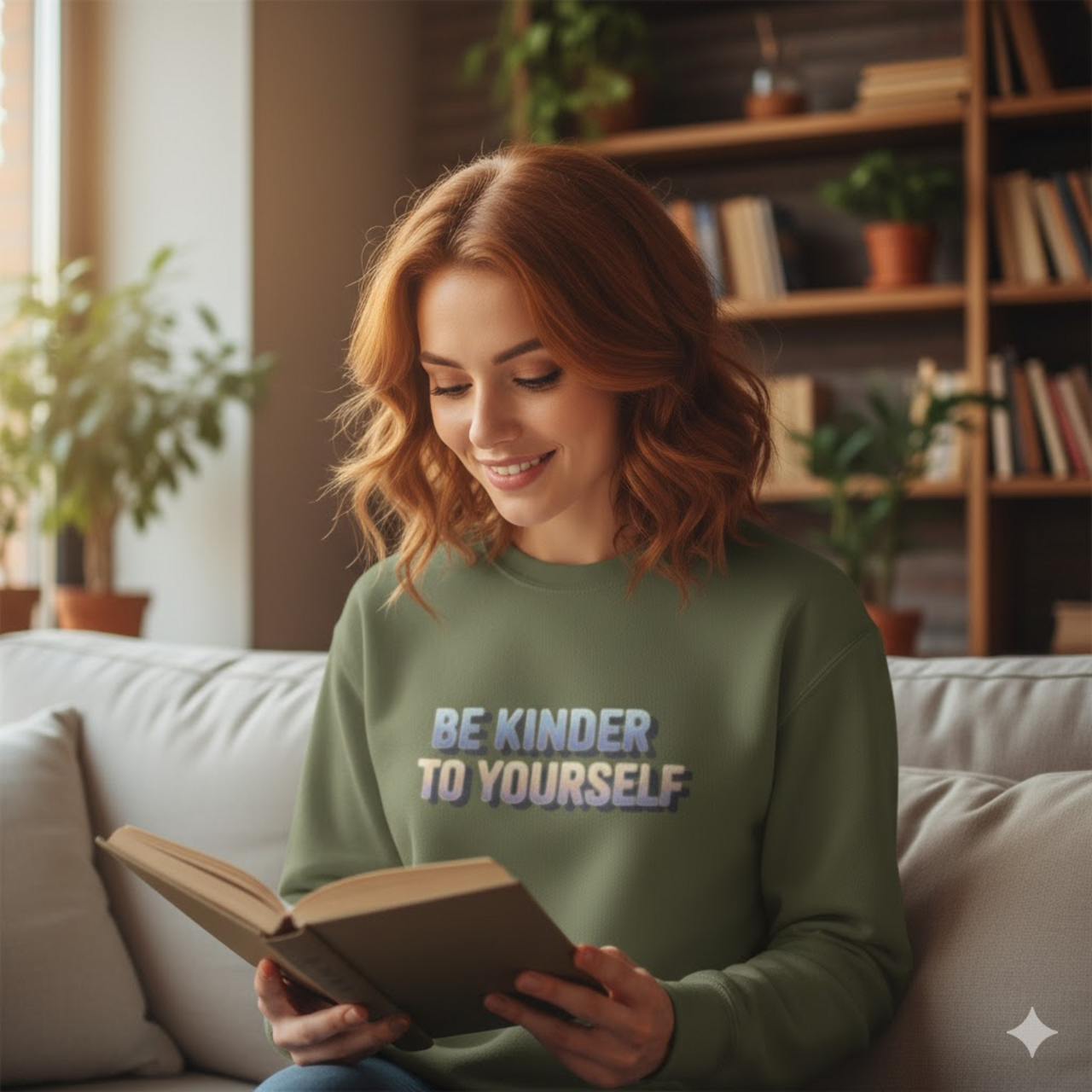Be Kinder To Yourself Sweatshirt — Positive Message Crewneck product thumbnail image