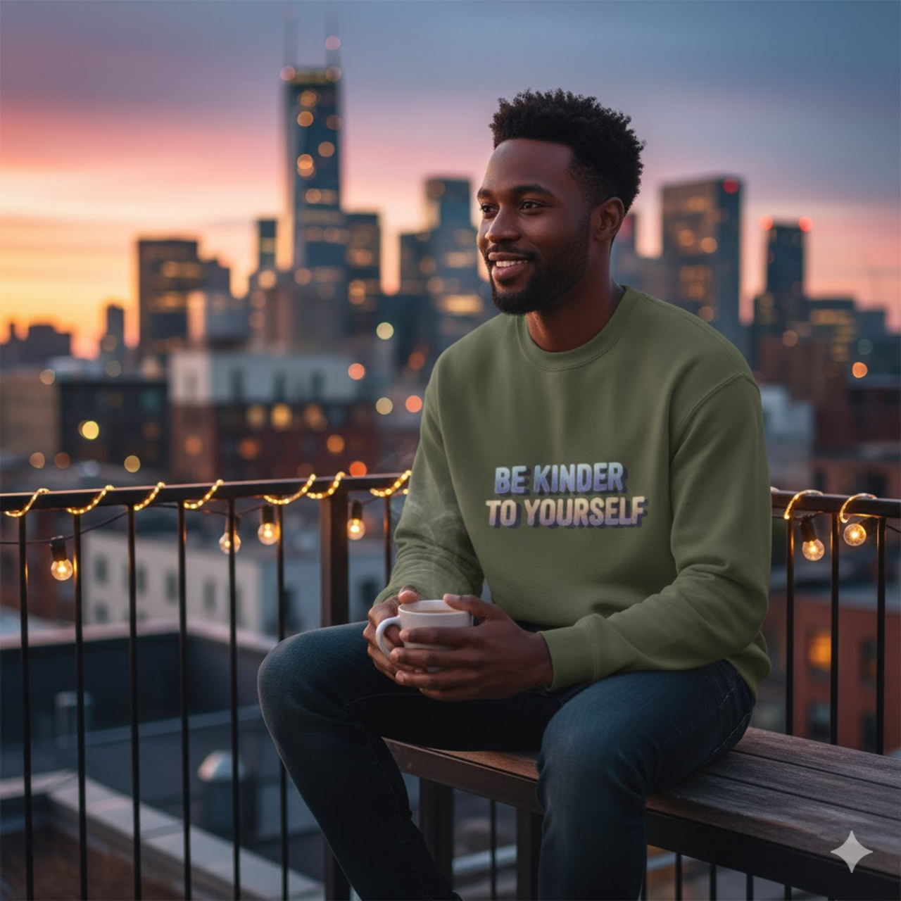 Be Kinder To Yourself Sweatshirt — Positive Message Crewneck product thumbnail image