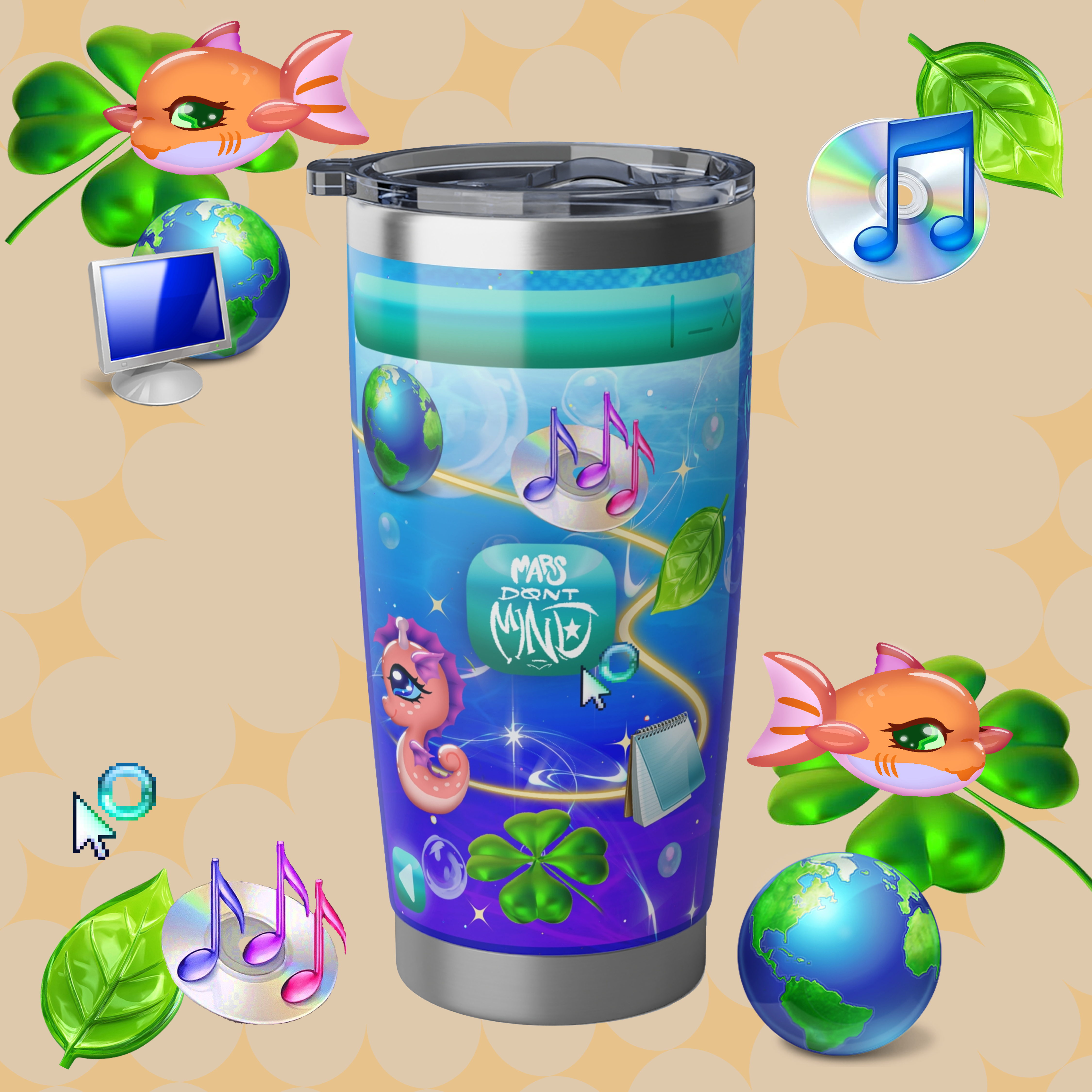 Frutiger Aero 20oz Tumbler product thumbnail image Frutiger Aero 20oz Tumbler product thumbnail image