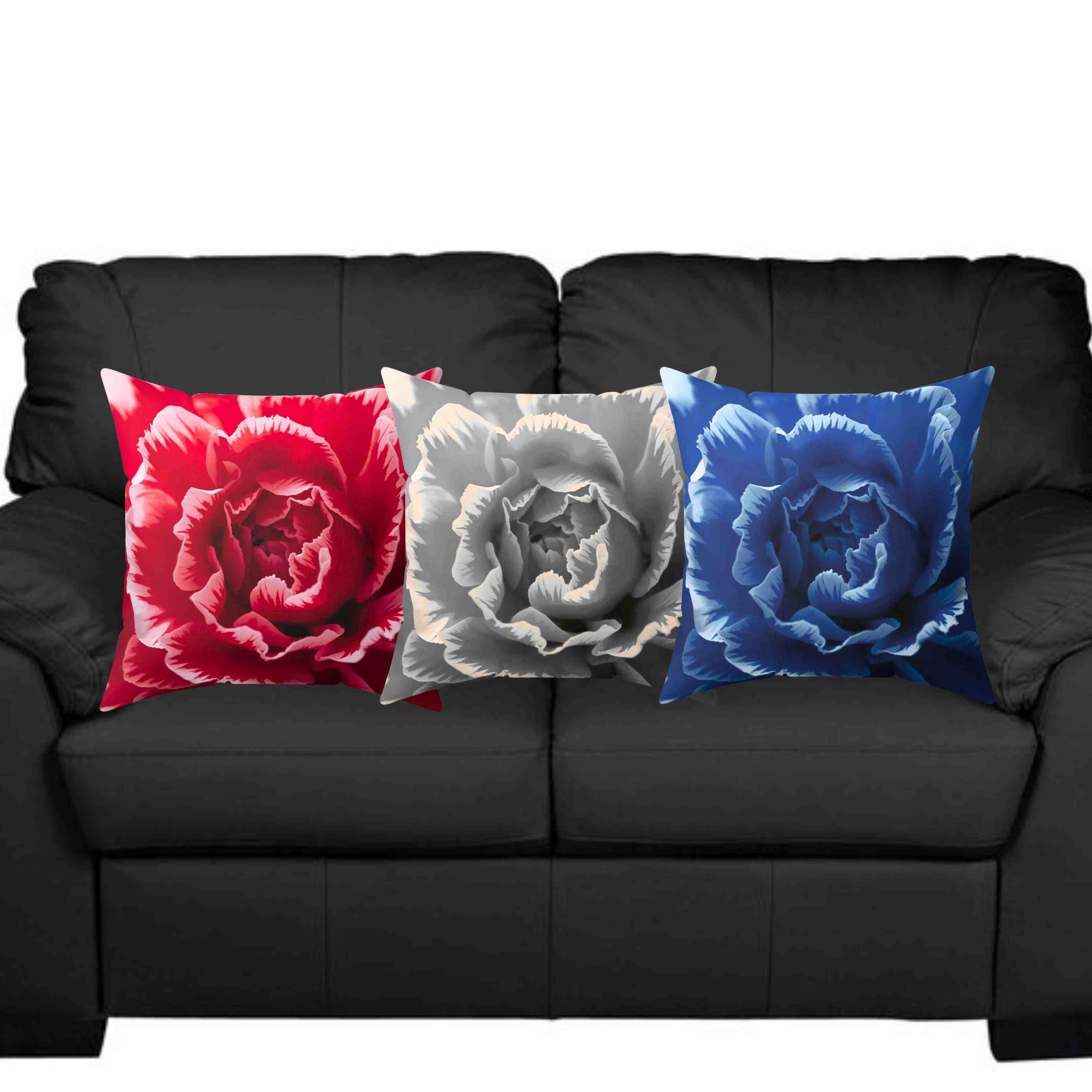 Heart of the Carnation Abstract Floral Pillow | Square Polyester Pillow product thumbnail image