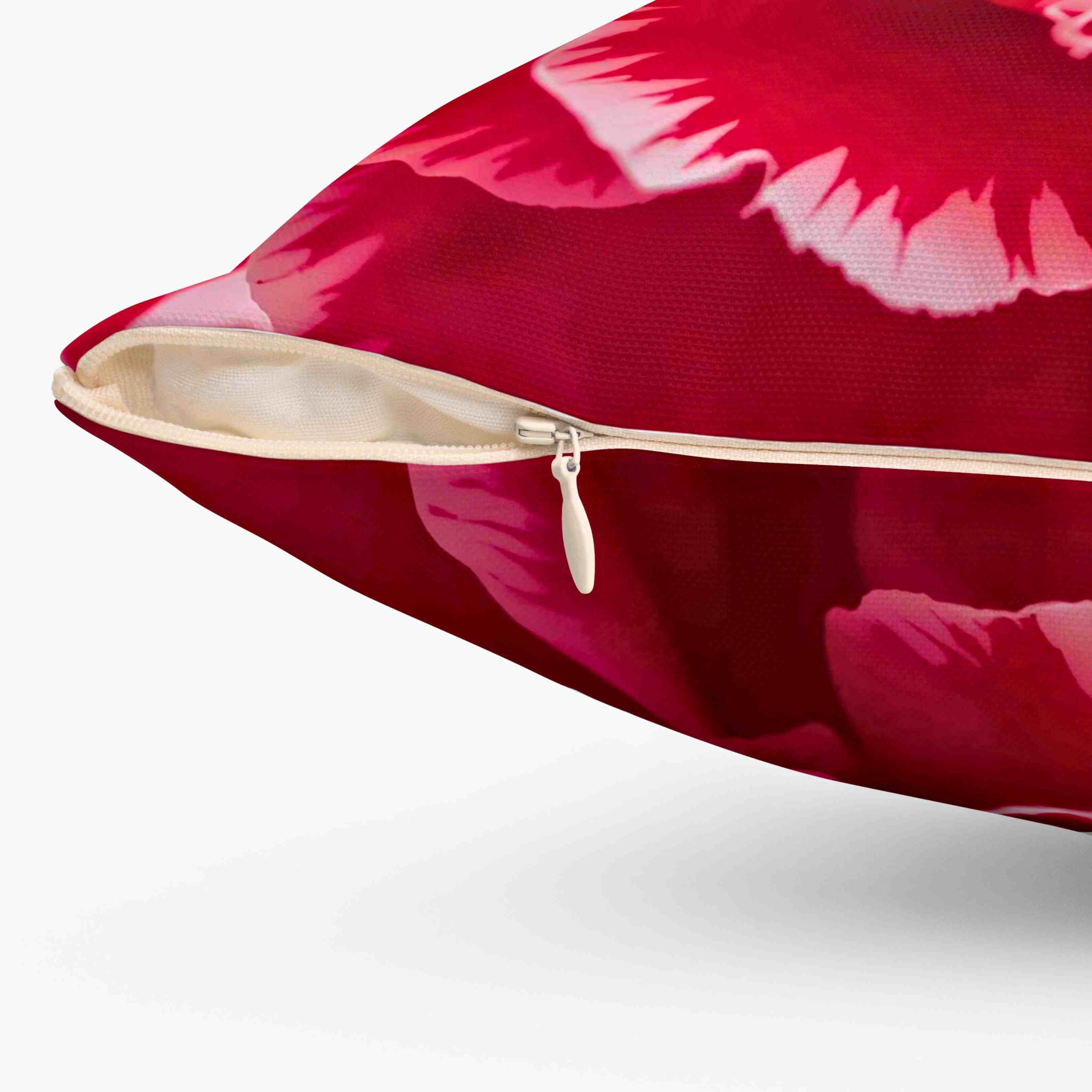 Heart of the Carnation Abstract Floral Pillow | Square Polyester Pillow product thumbnail image