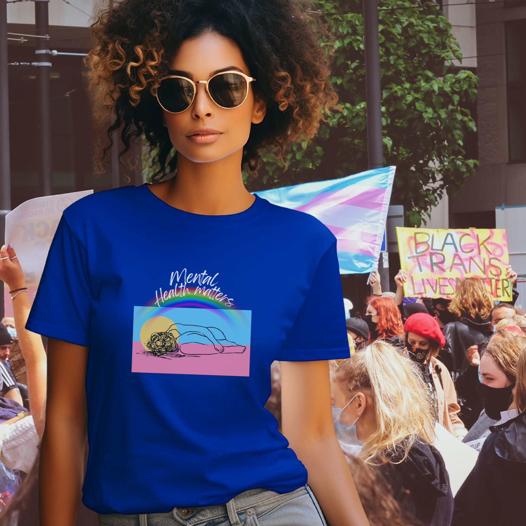 Ryker's Voice Unisex Ultra Cotton Tee - Self-Care Vibe, Perfect for Mental Health Awareness product thumbnail image