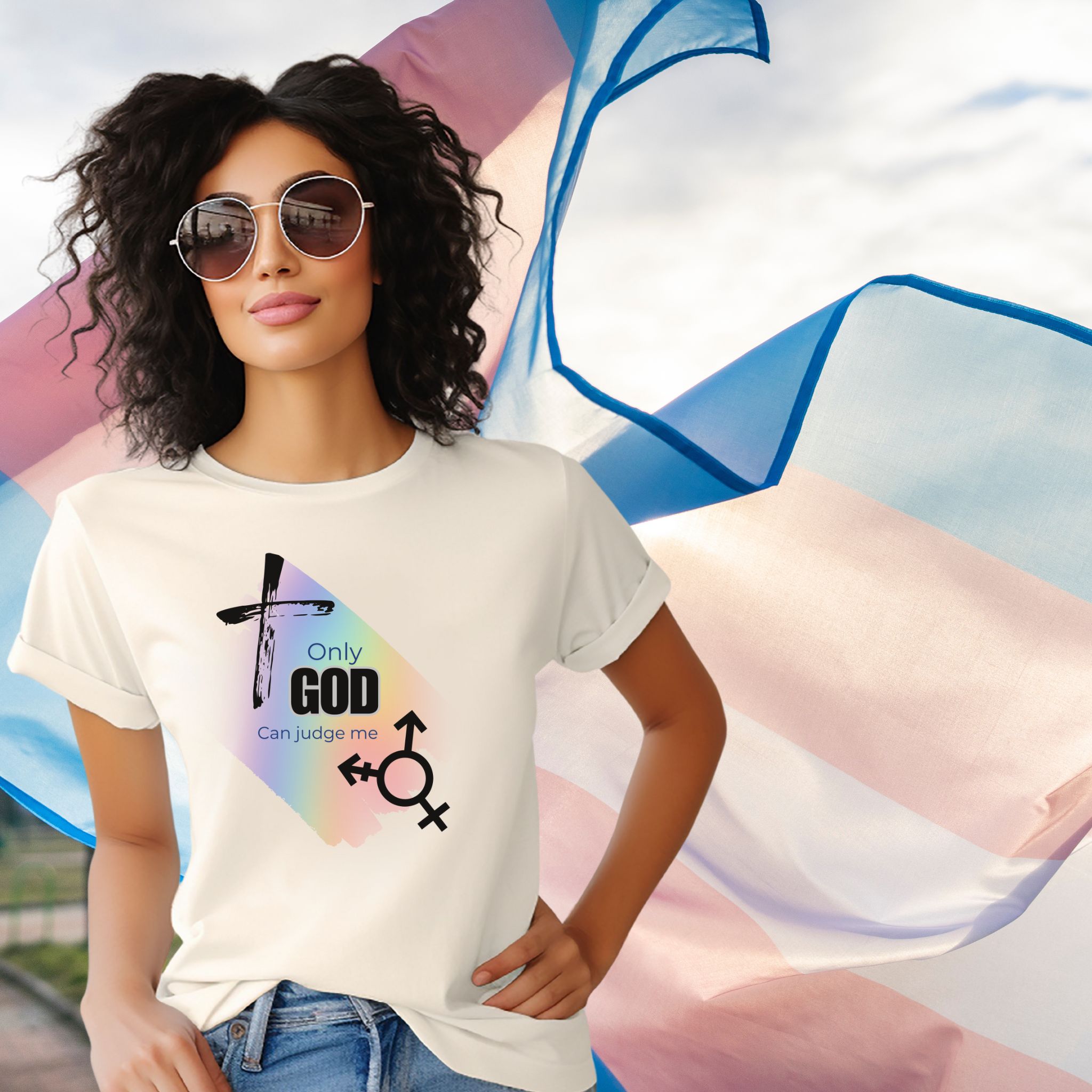 Transgender Pride Message T-Shirt for Truth and Faith, Unisex Softstyle Tee product thumbnail image Transgender Pride Message T-Shirt for Truth and Faith, Unisex Softstyle Tee product thumbnail image