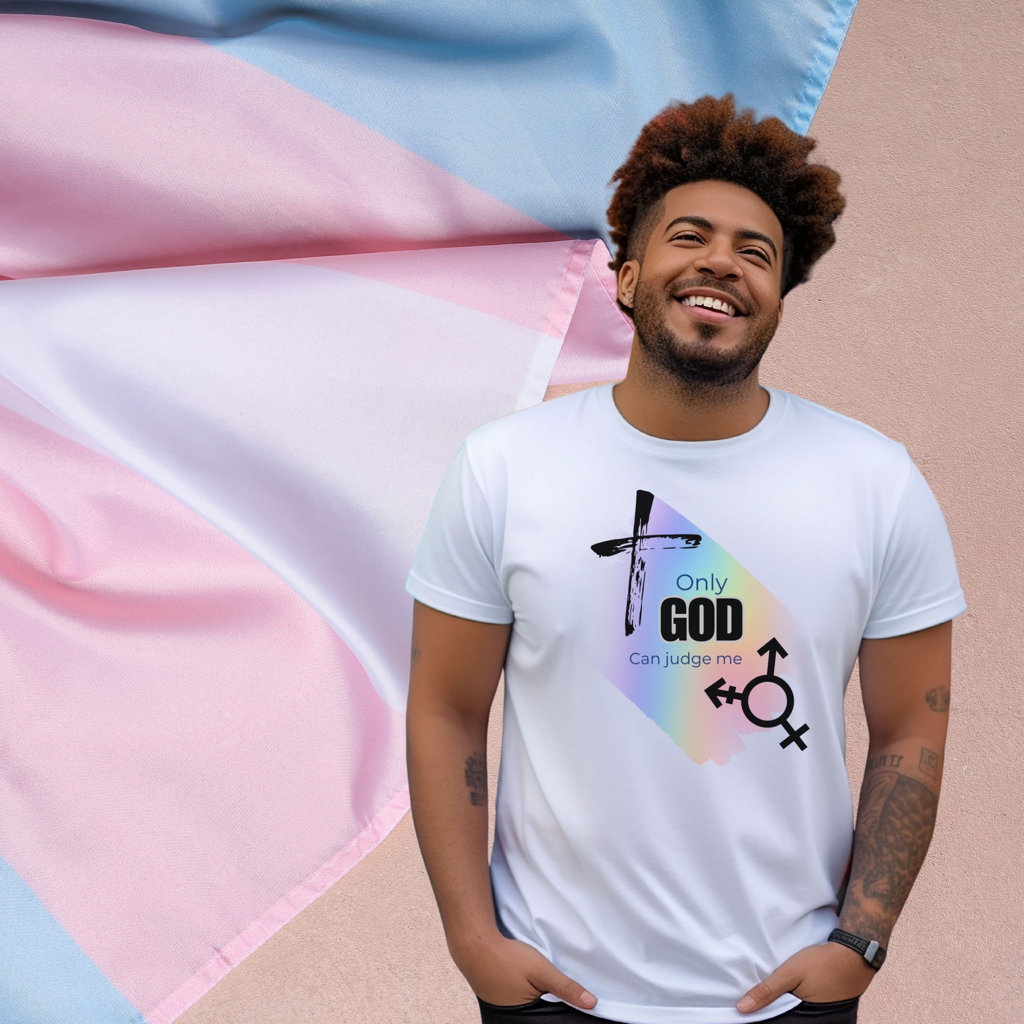 Transgender Pride Message T-Shirt for Truth and Faith, Unisex Softstyle Tee product thumbnail image Transgender Pride Message T-Shirt for Truth and Faith, Unisex Softstyle Tee product thumbnail image