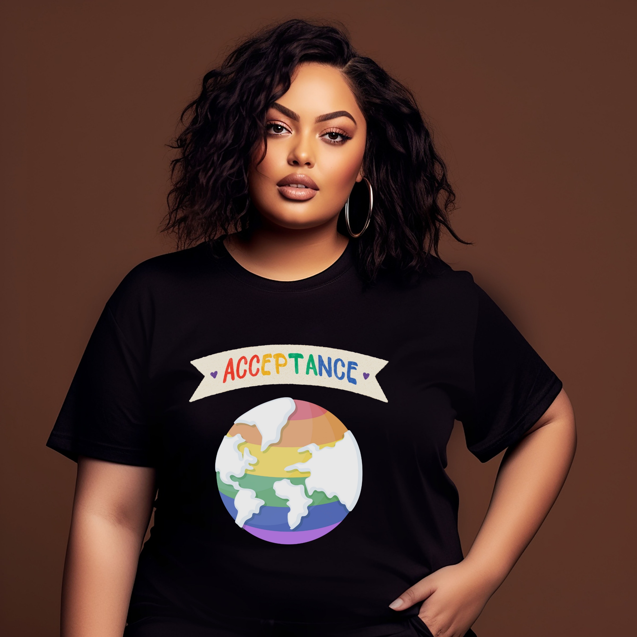 Pride Acceptance Unisex Short Sleeve Tee - Celebrate Diversity &amp; Love product thumbnail image