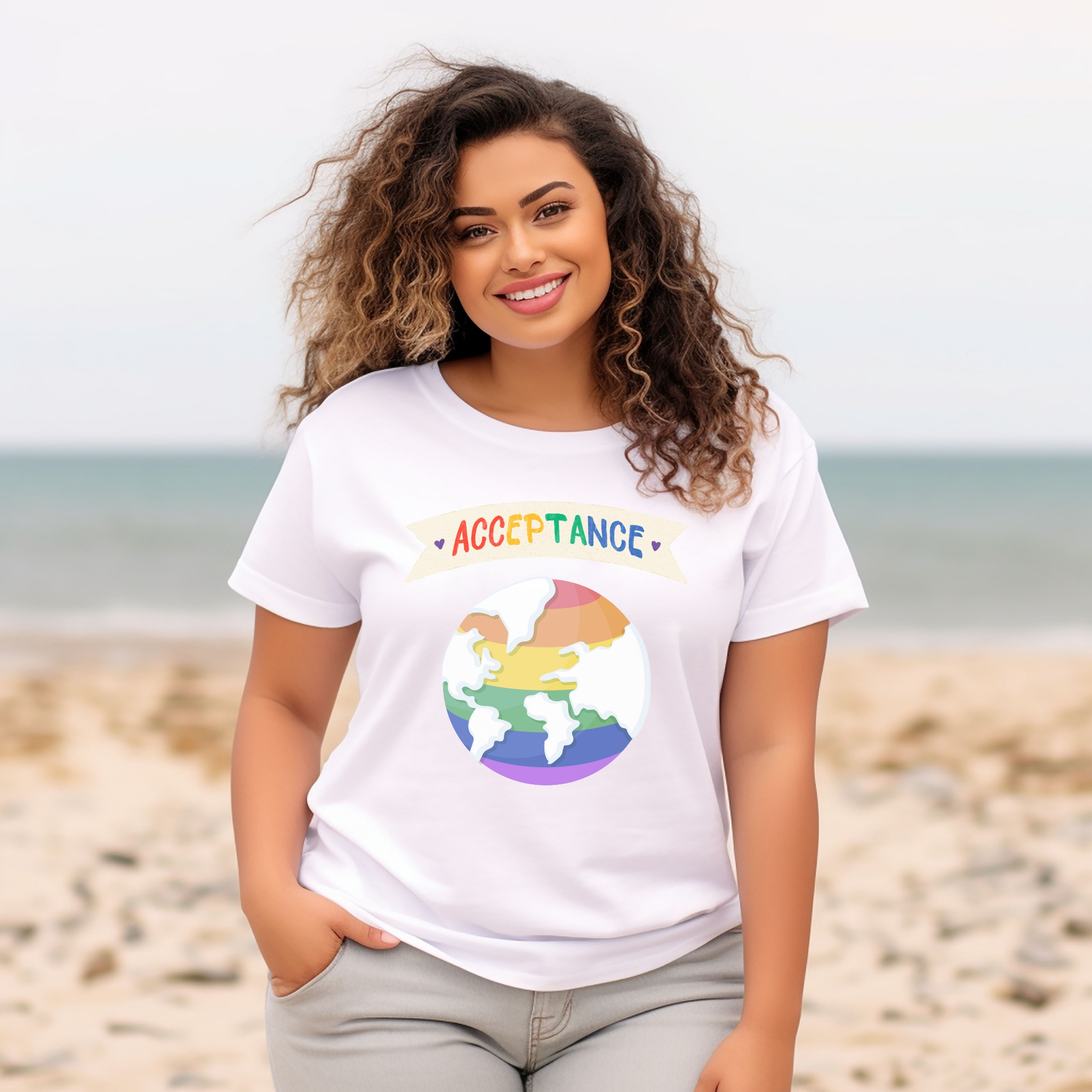 Pride Acceptance Unisex Short Sleeve Tee - Celebrate Diversity & Love product thumbnail image Pride Acceptance Unisex Short Sleeve Tee - Celebrate Diversity & Love product thumbnail image