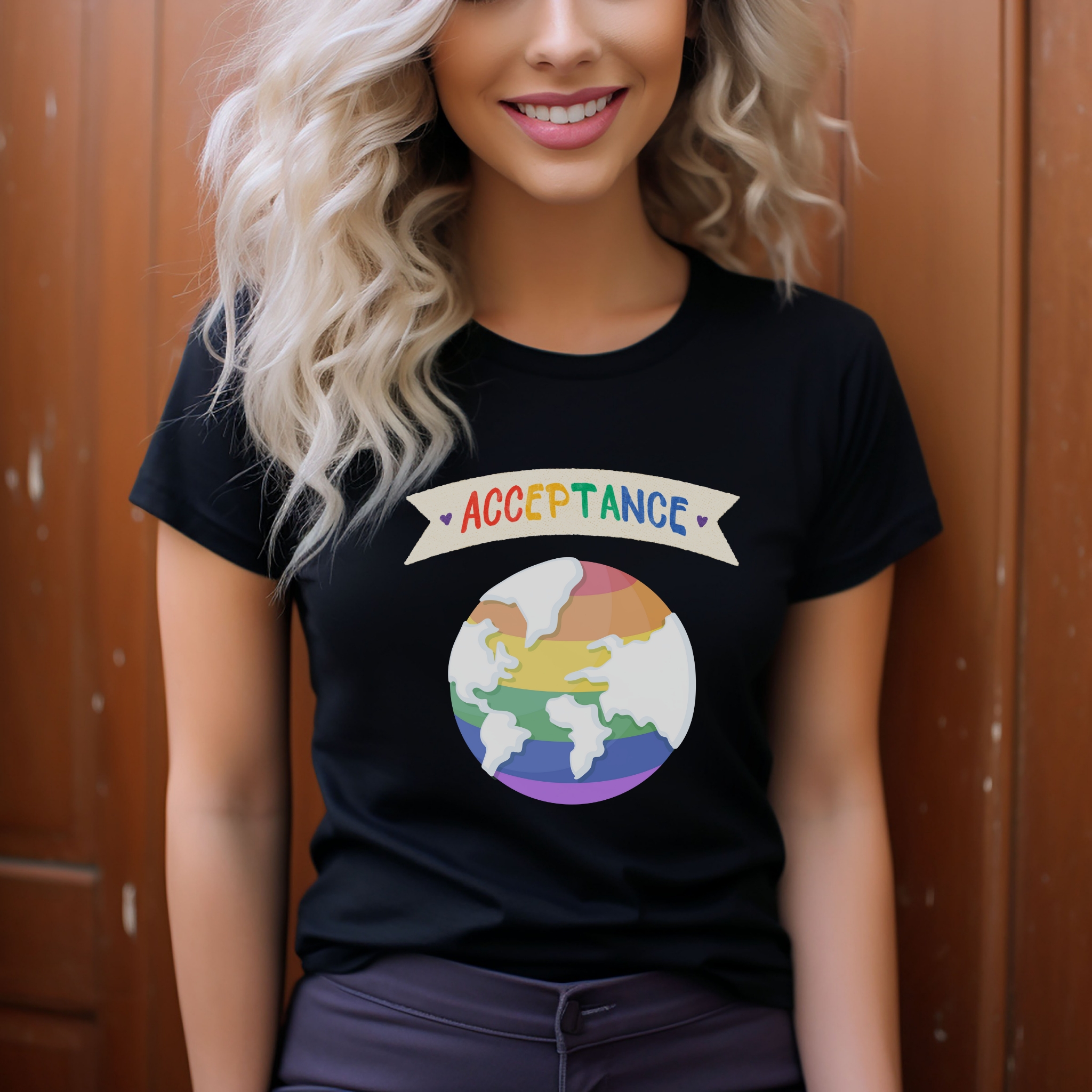 Pride Acceptance Unisex Short Sleeve Tee - Celebrate Diversity & Love product thumbnail image Pride Acceptance Unisex Short Sleeve Tee - Celebrate Diversity & Love product thumbnail image