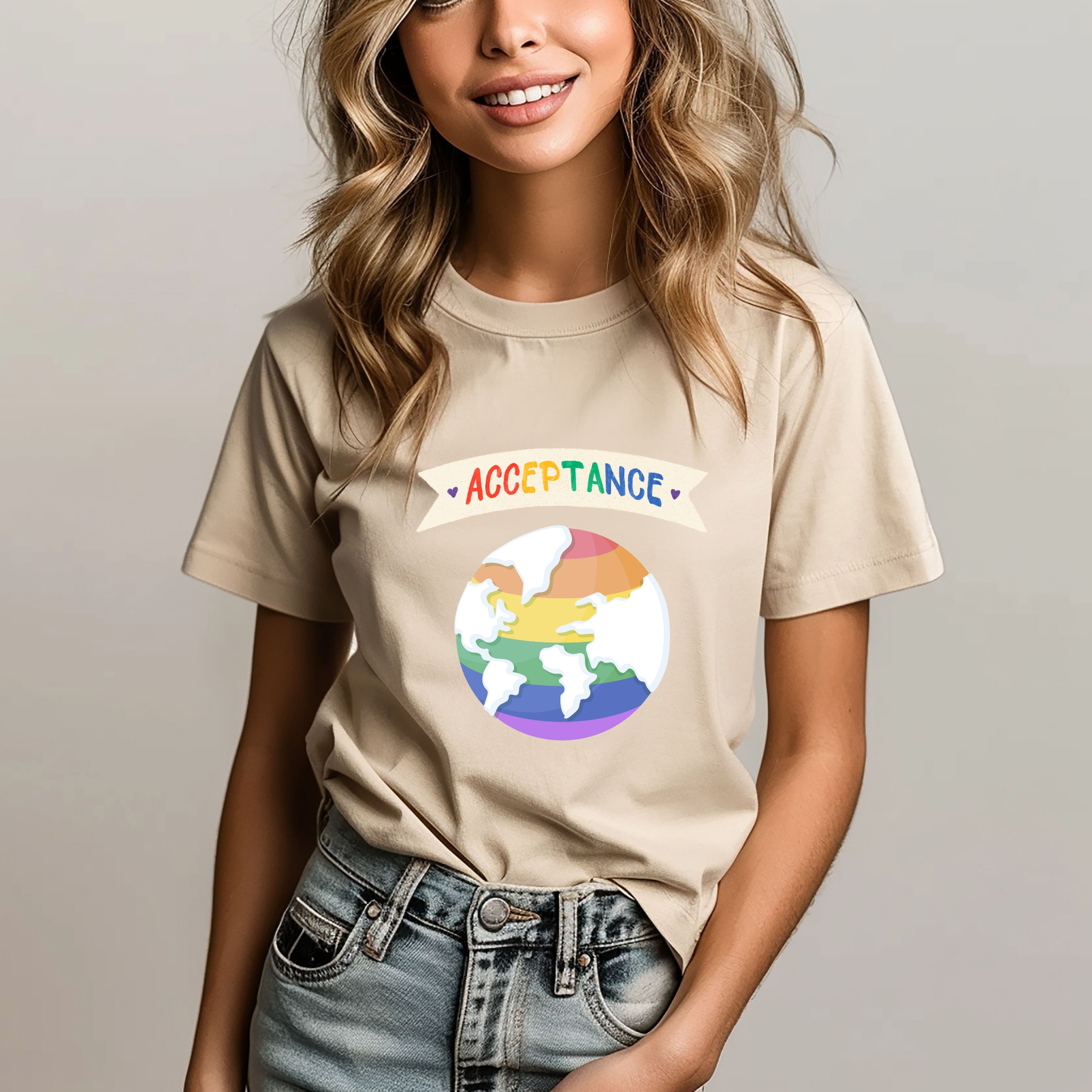 Pride Acceptance Unisex Short Sleeve Tee - Celebrate Diversity & Love product thumbnail image Pride Acceptance Unisex Short Sleeve Tee - Celebrate Diversity & Love product thumbnail image