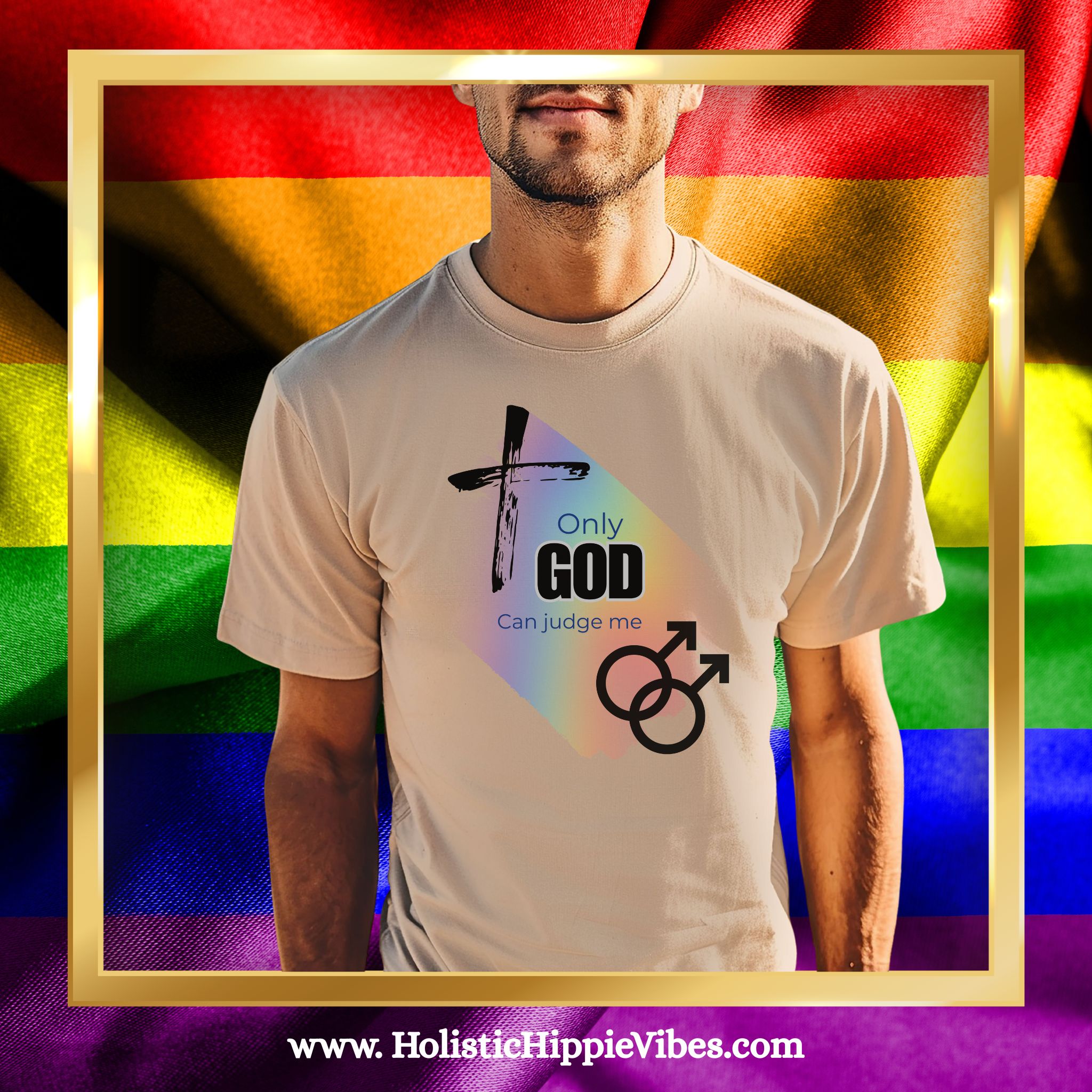 Gay Pride Unisex Softstyle T-Shirt with 'Only God Can Judge Me' Design - Faith-Based Apparel, LGBTQ+ Support, Inspirational product thumbnail image Gay Pride Unisex Softstyle T-Shirt with 'Only God Can Judge Me' Design - Faith-Based Apparel, LGBTQ+ Support, Inspirational product thumbnail image