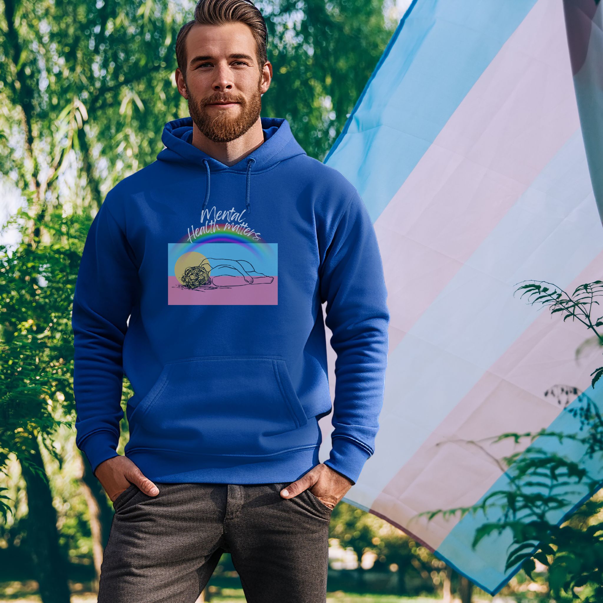 Ryker's Voice: Transgender Awareness Sweatshirt with Rainbow Graphic product thumbnail image Ryker's Voice: Transgender Awareness Sweatshirt with Rainbow Graphic product thumbnail image