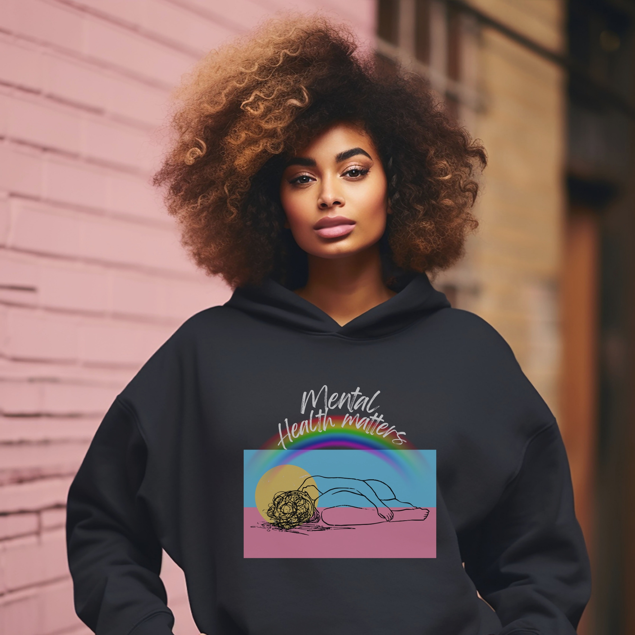 Ryker's Voice: Transgender Awareness Sweatshirt with Rainbow Graphic product thumbnail image