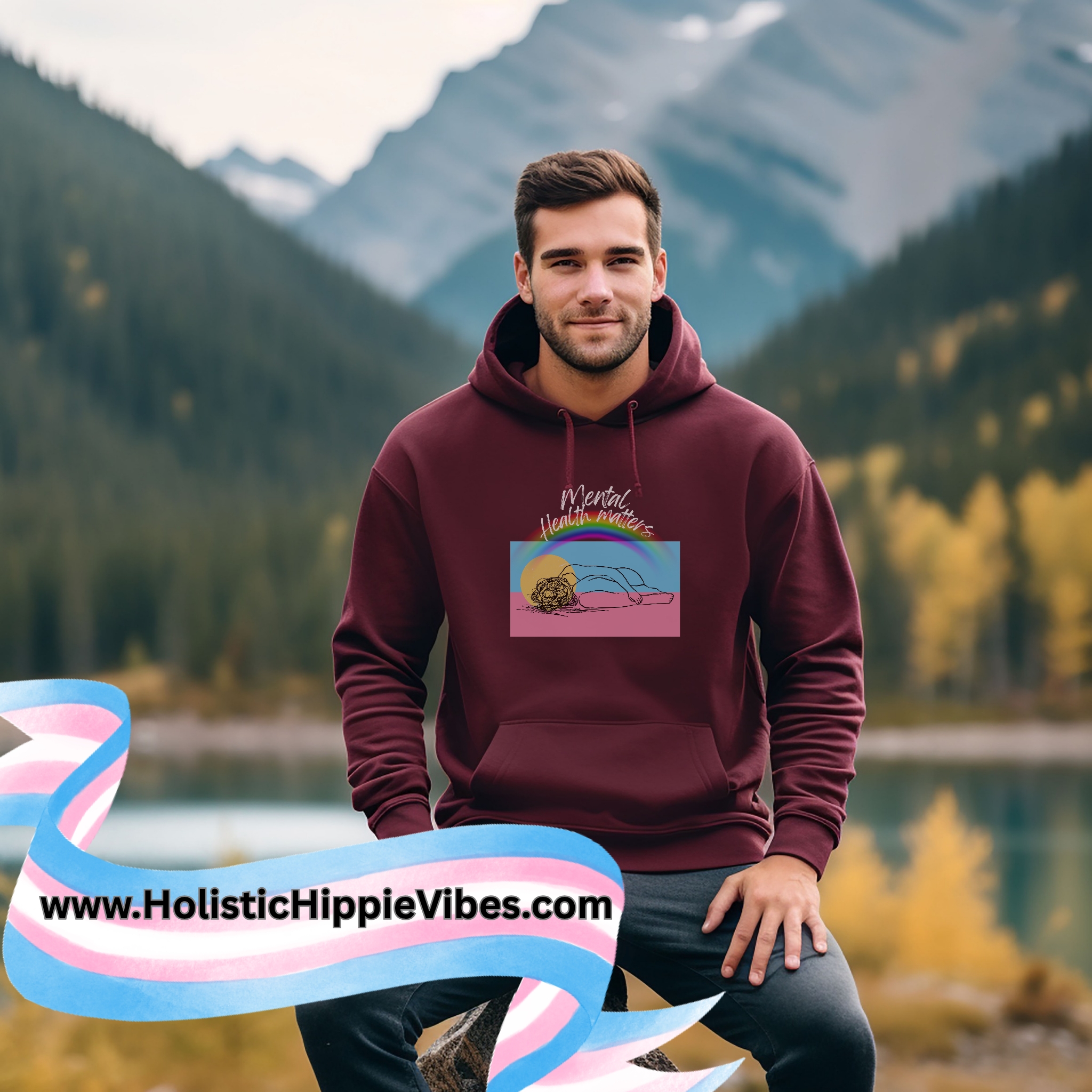 Ryker's Voice: Transgender Awareness Sweatshirt with Rainbow Graphic product thumbnail image Ryker's Voice: Transgender Awareness Sweatshirt with Rainbow Graphic product thumbnail image