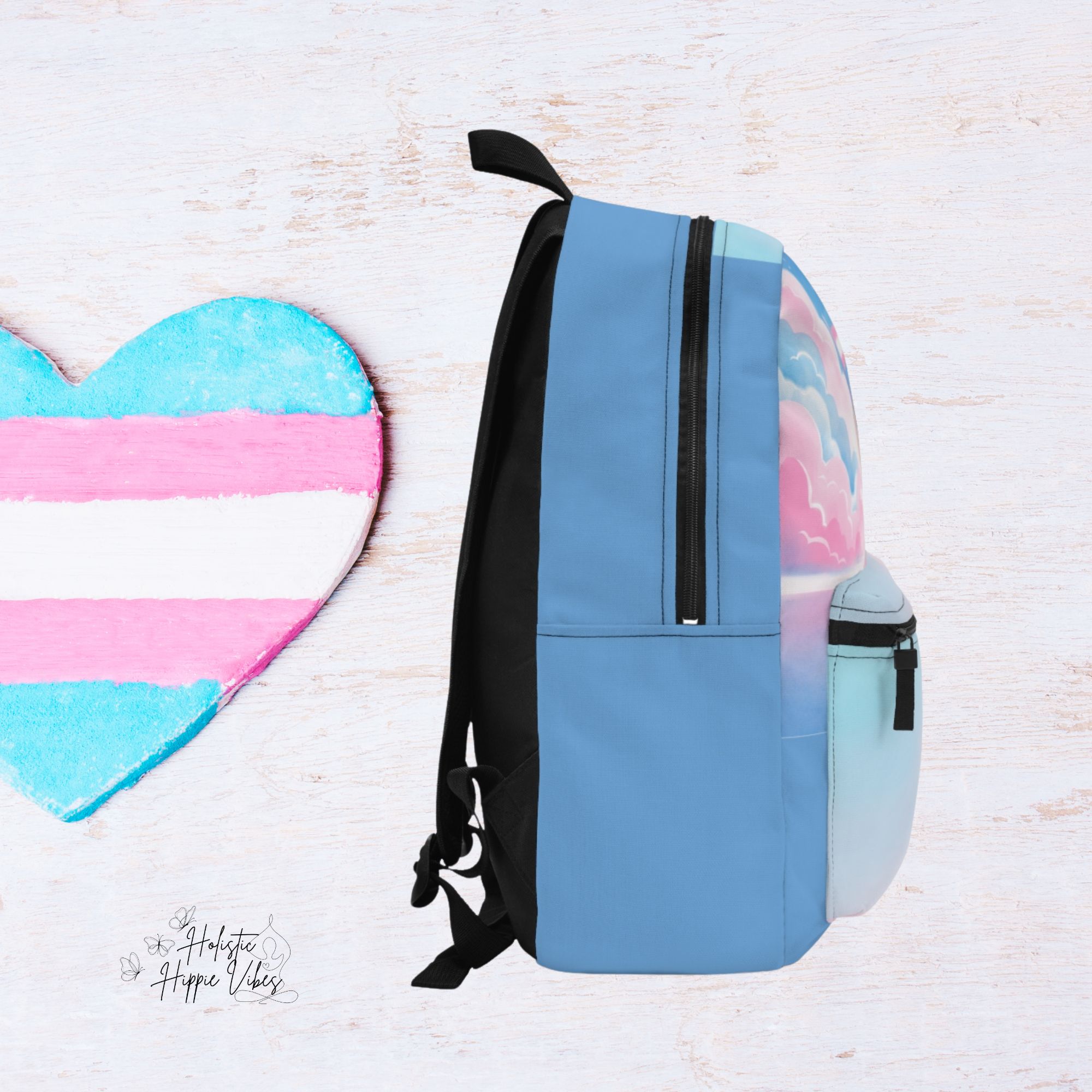 Trans Pride Sky Backpack - Vibrant Cloud Design for Allies & Activists product thumbnail image Trans Pride Sky Backpack - Vibrant Cloud Design for Allies & Activists product thumbnail image