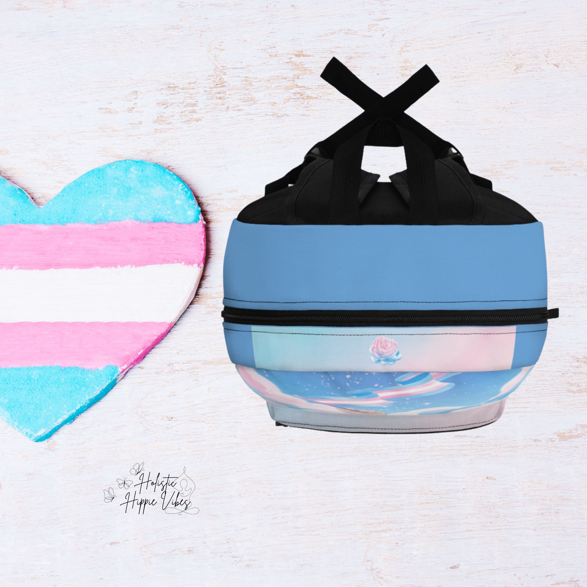 Trans Pride Sky Backpack - Vibrant Cloud Design for Allies & Activists product thumbnail image Trans Pride Sky Backpack - Vibrant Cloud Design for Allies & Activists product thumbnail image