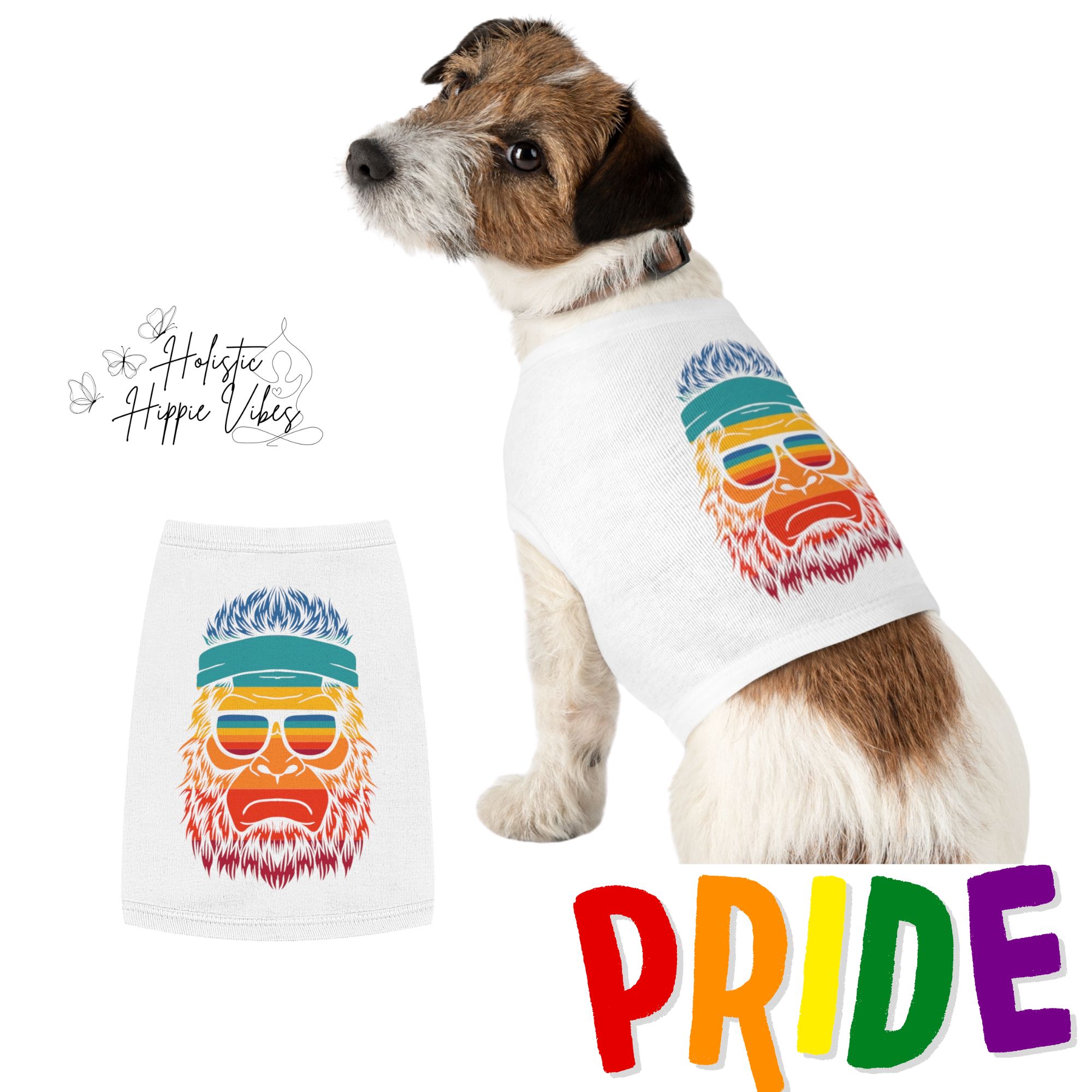 Pride Sasquatch Pet Tank Top - Cool Summer Vibes for Stylish Pets product thumbnail image
