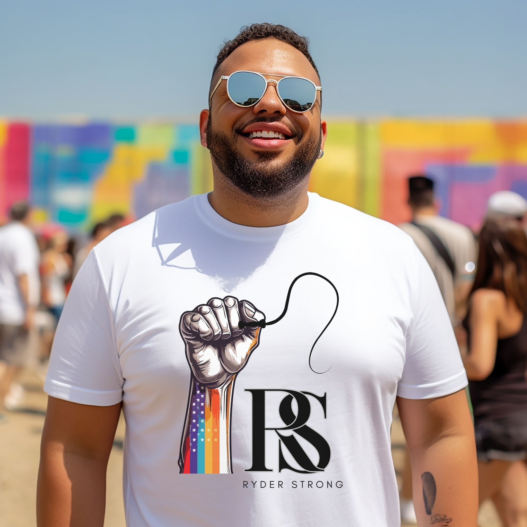 Ryder Strong Design, Graphic T-Shirt, LGBTQ+ Pride Shirt, Unisex Tee, Inspirational Wear,  Gift for Allies product thumbnail image