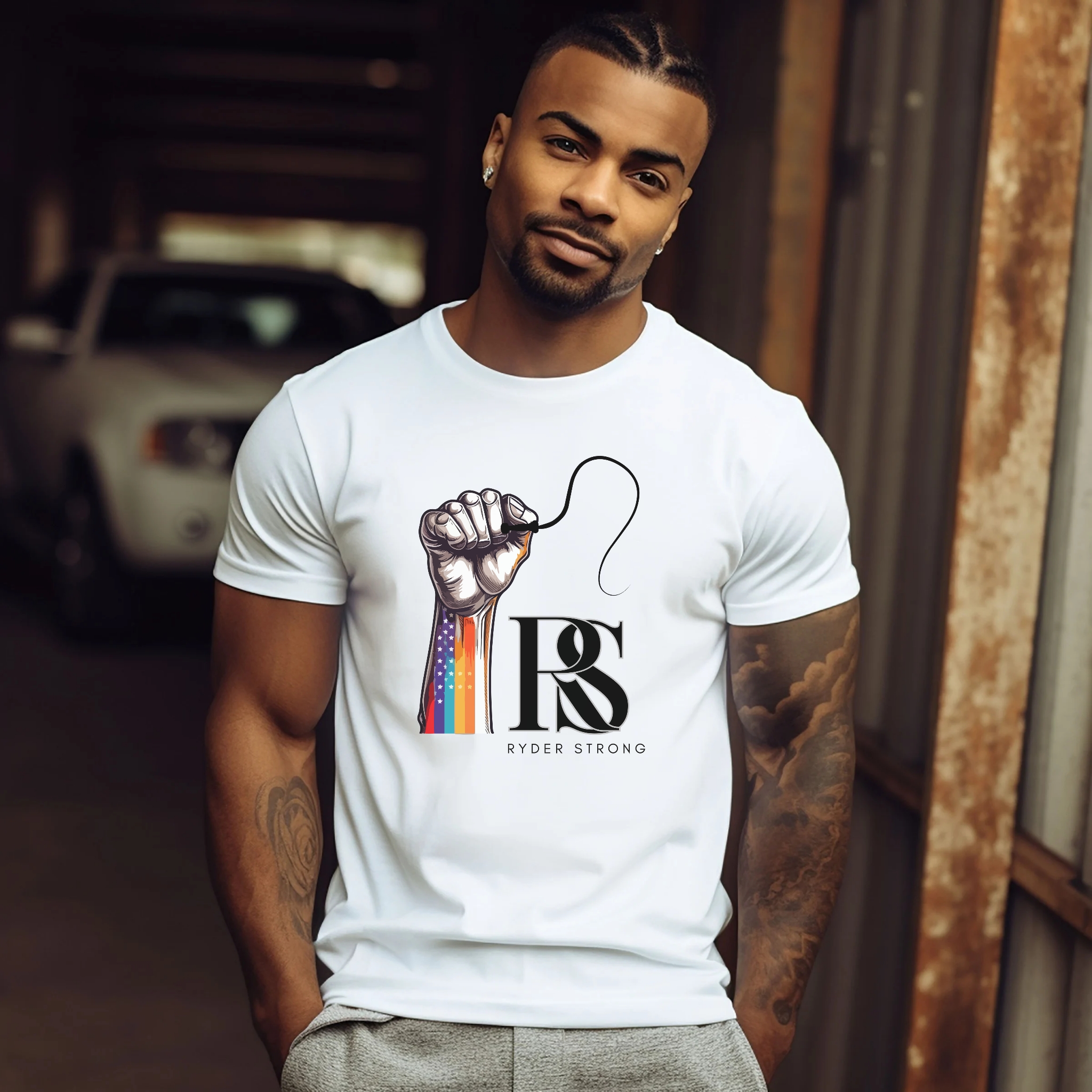Ryder Strong Design, Graphic T-Shirt, LGBTQ+ Pride Shirt, Unisex Tee, Inspirational Wear,  Gift for Allies product thumbnail image