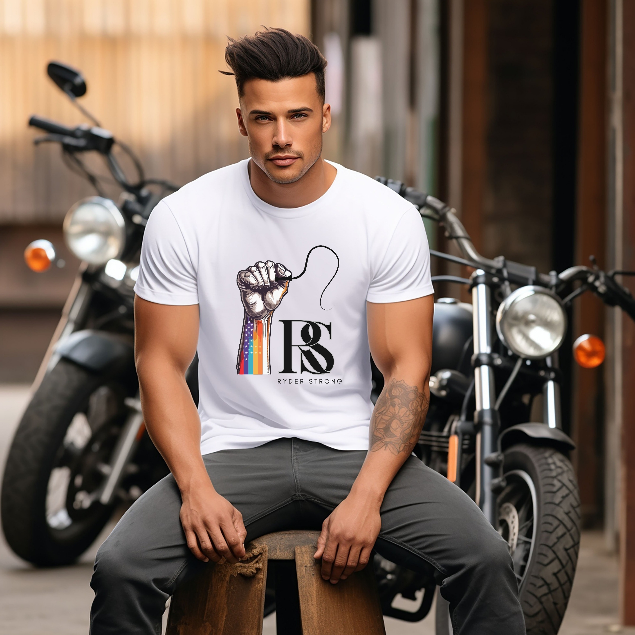 Ryder Strong Design, Graphic T-Shirt, LGBTQ+ Pride Shirt, Unisex Tee, Inspirational Wear,  Gift for Allies product thumbnail image