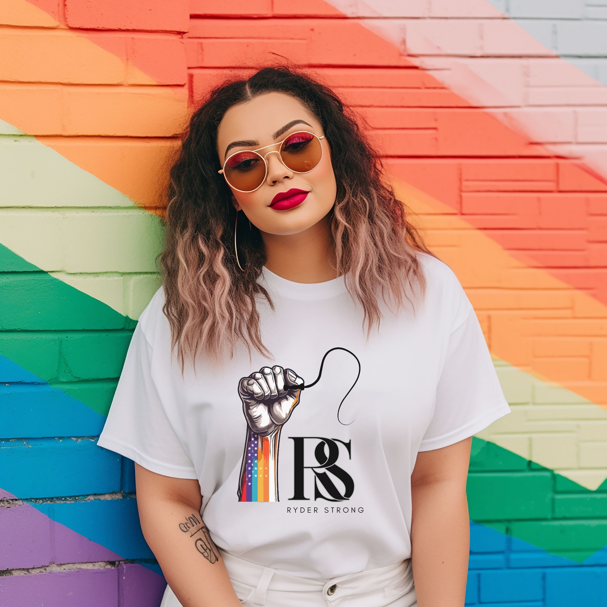 Ryder Strong Design, Graphic T-Shirt, LGBTQ+ Pride Shirt, Unisex Tee, Inspirational Wear,  Gift for Allies product thumbnail image