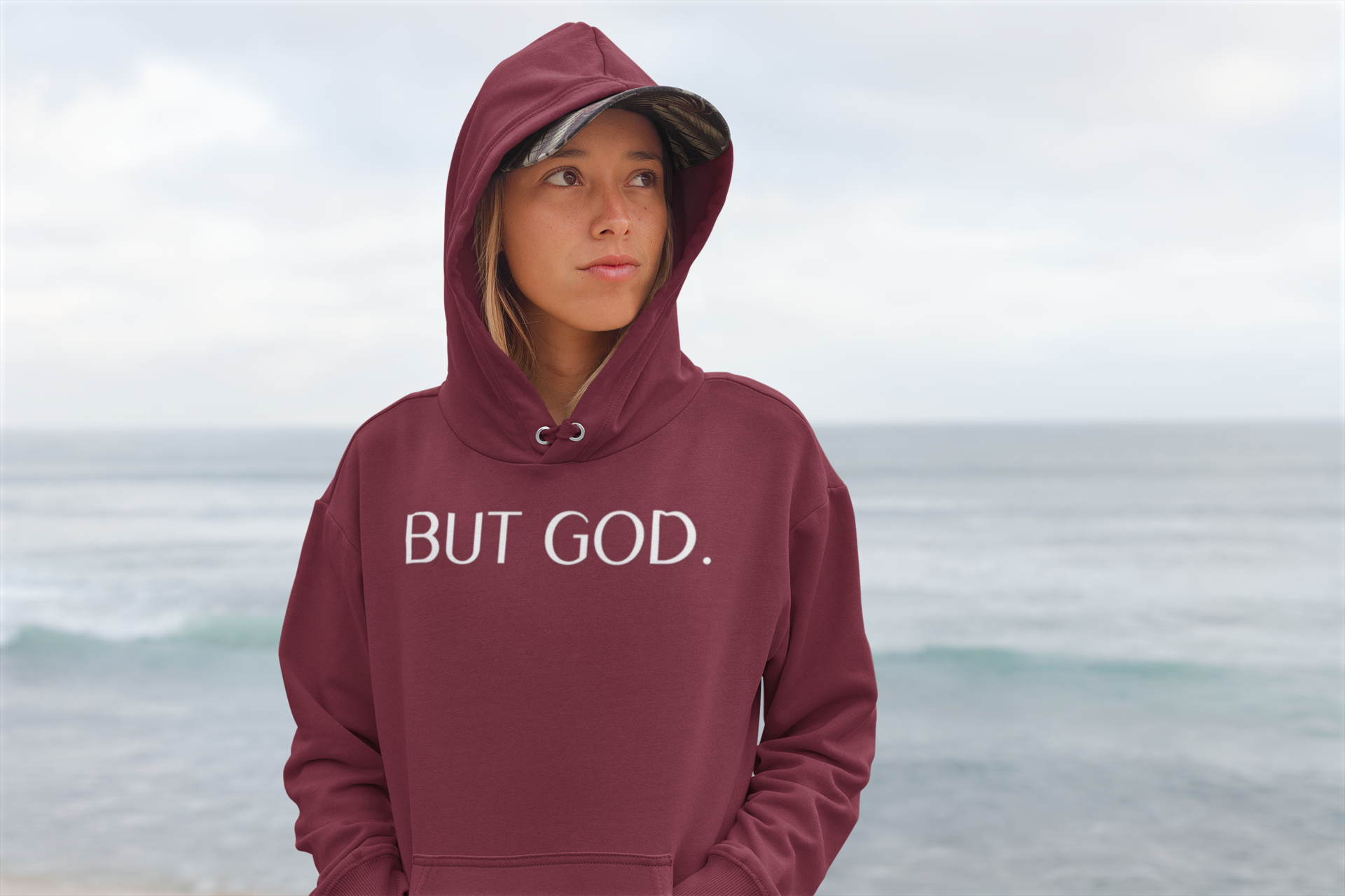 Unisex Heavy Blend Hoodie - But God. product thumbnail image Unisex Heavy Blend Hoodie - But God. product thumbnail image