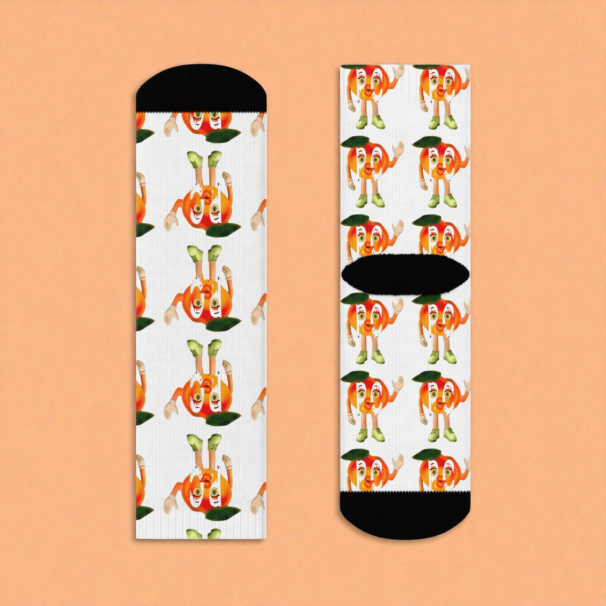 Peaches Mascot Crew Socks product thumbnail image Peaches Mascot Crew Socks product thumbnail image