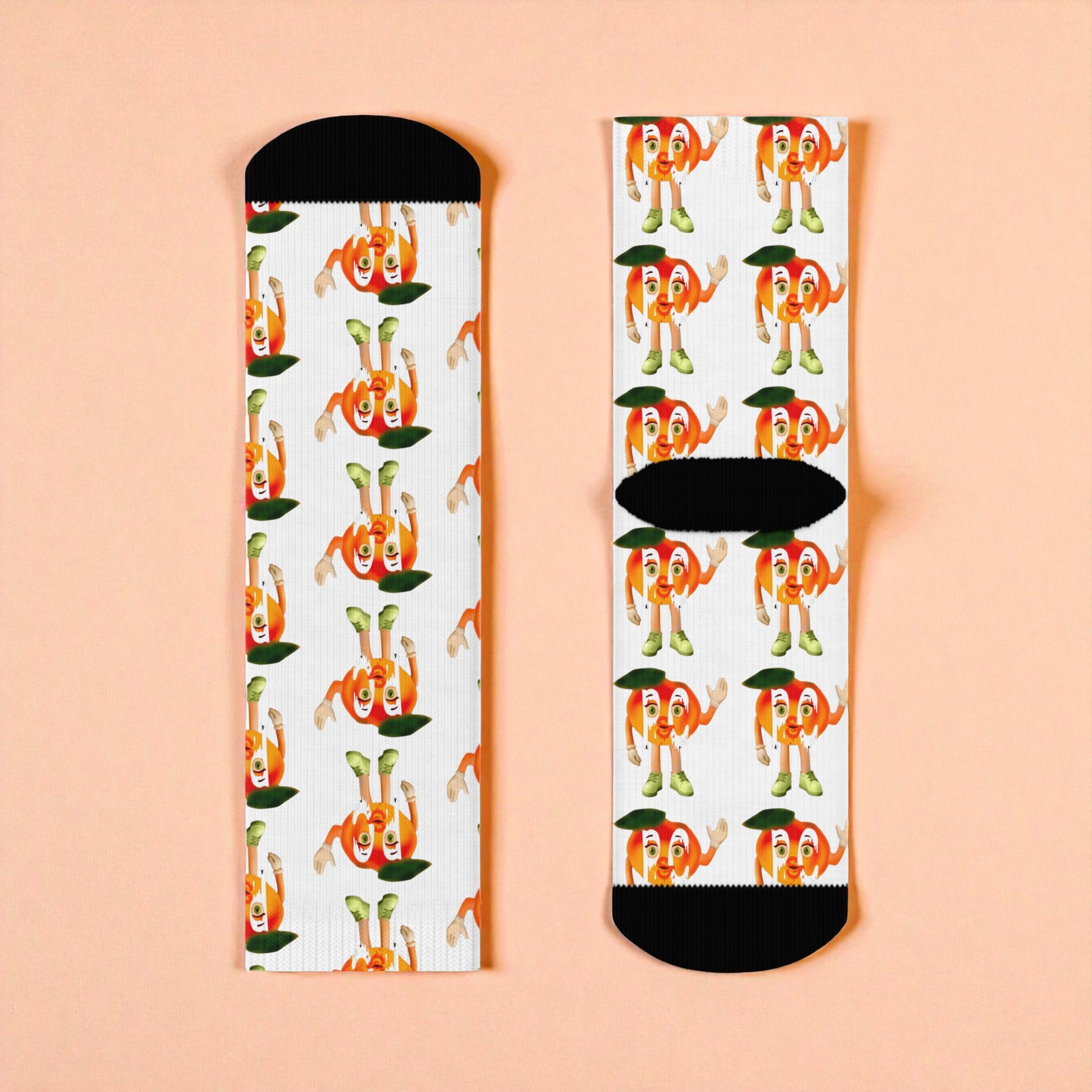 Peaches Mascot Crew Socks product thumbnail image Peaches Mascot Crew Socks product thumbnail image