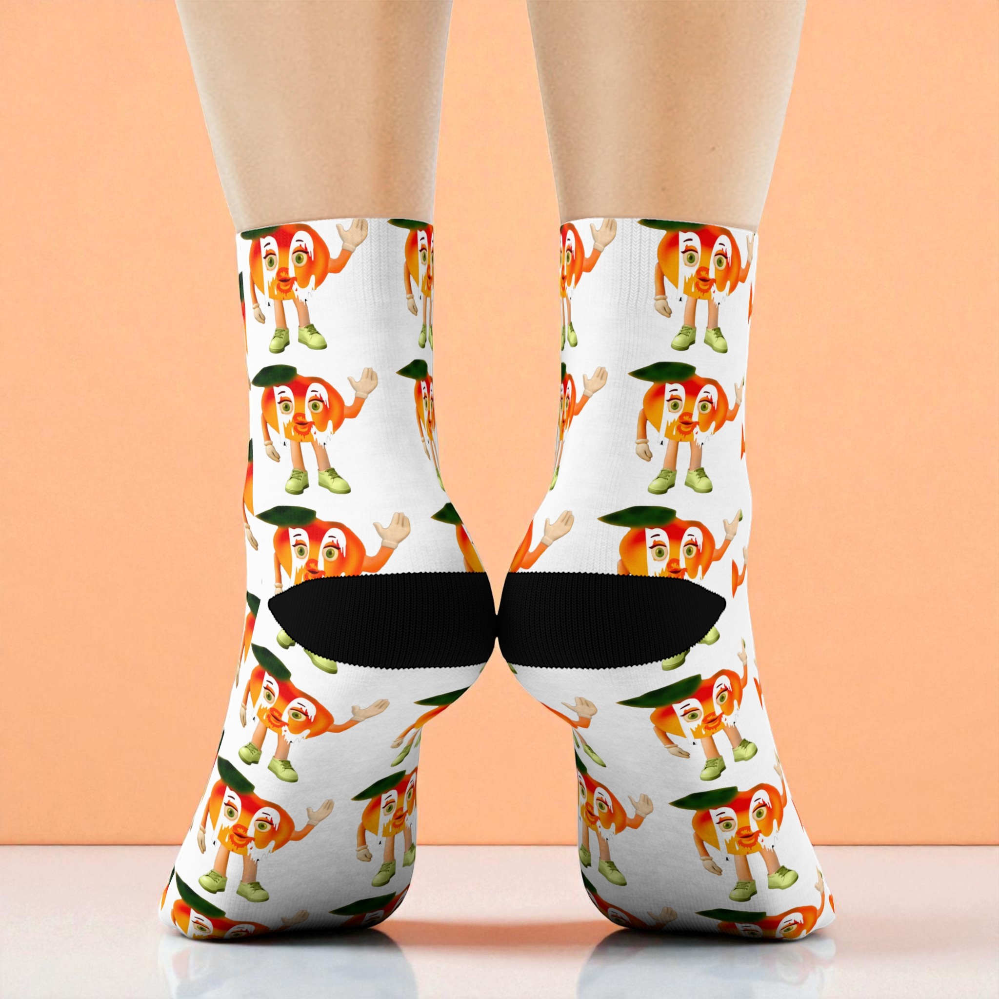 Peaches Mascot Crew Socks product thumbnail image Peaches Mascot Crew Socks product thumbnail image