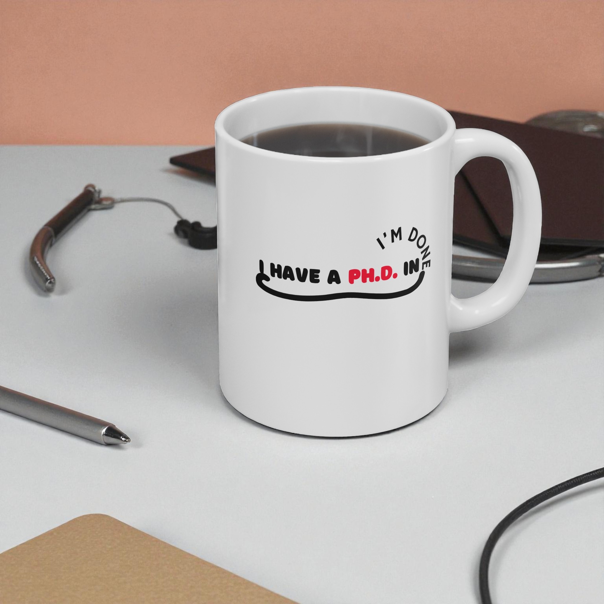 PhD Peaches & Cream Mug 11oz product thumbnail image PhD Peaches & Cream Mug 11oz product thumbnail image